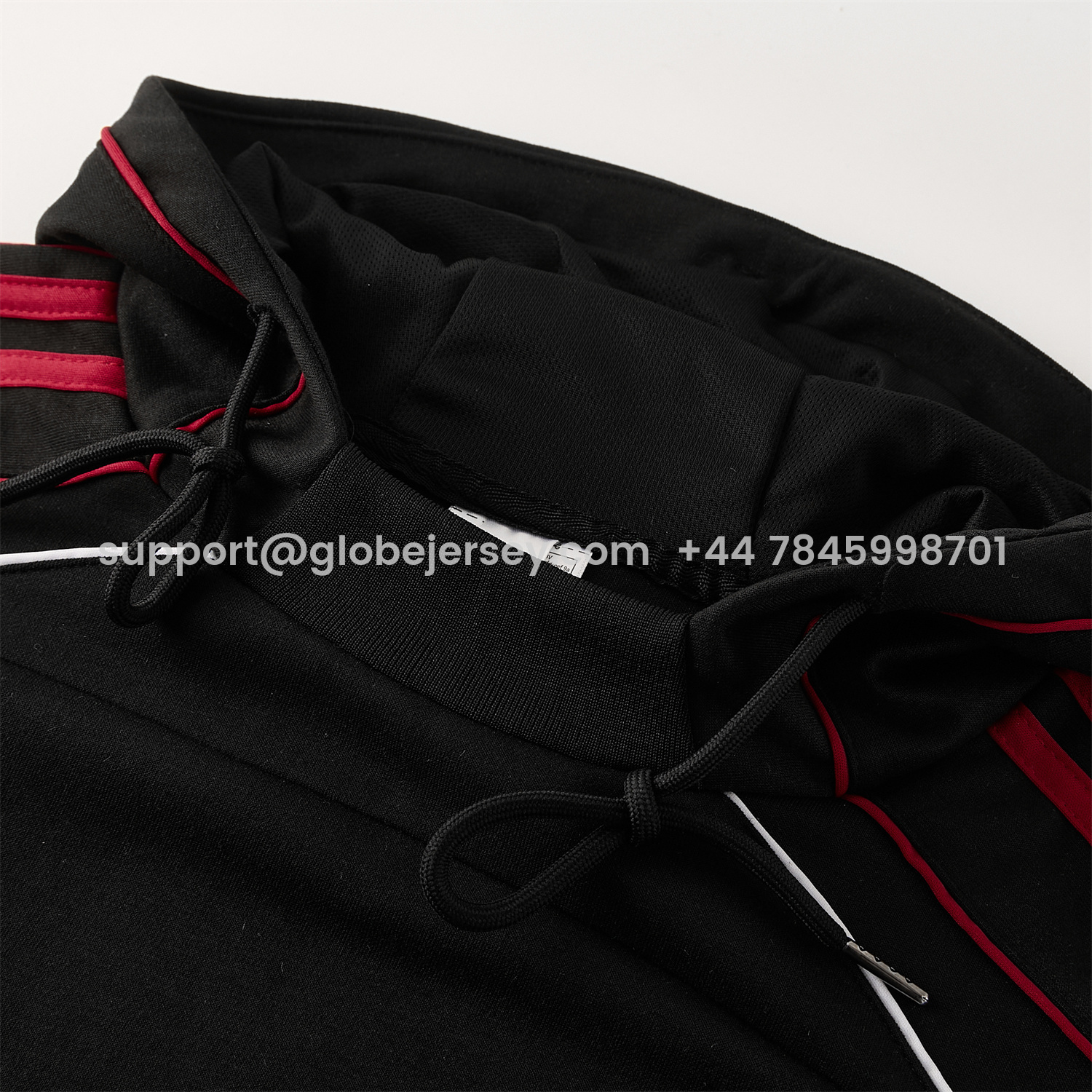 GlobeJersey-Liver.pool 25-26 Hooded Windbreaker Training Set - Black Top & Black Pants