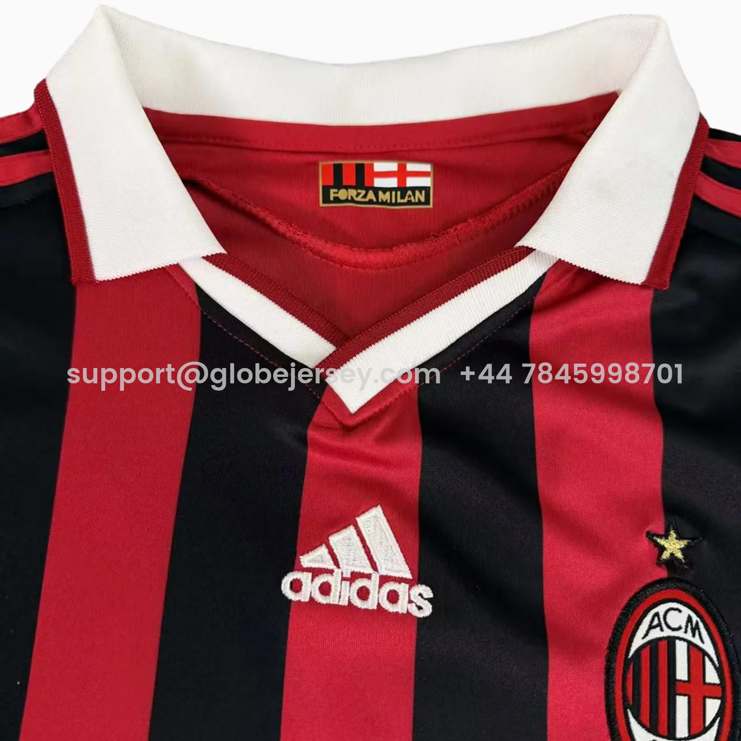 GlobeJersey-Retro AC Milan 2009-10 Home Red Long Sleeves Kids Kit