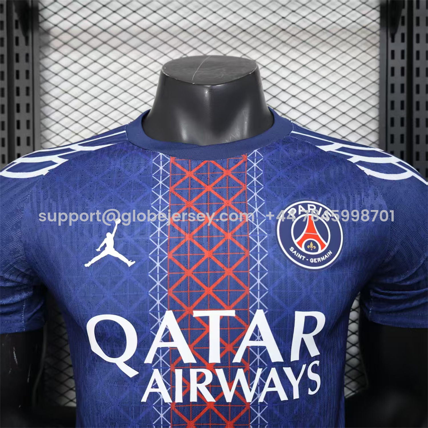 GlobeJersey-Paris Saint-Germain PSG X JD 25-26 Red And Blue Special Edition Jersey - Player Version