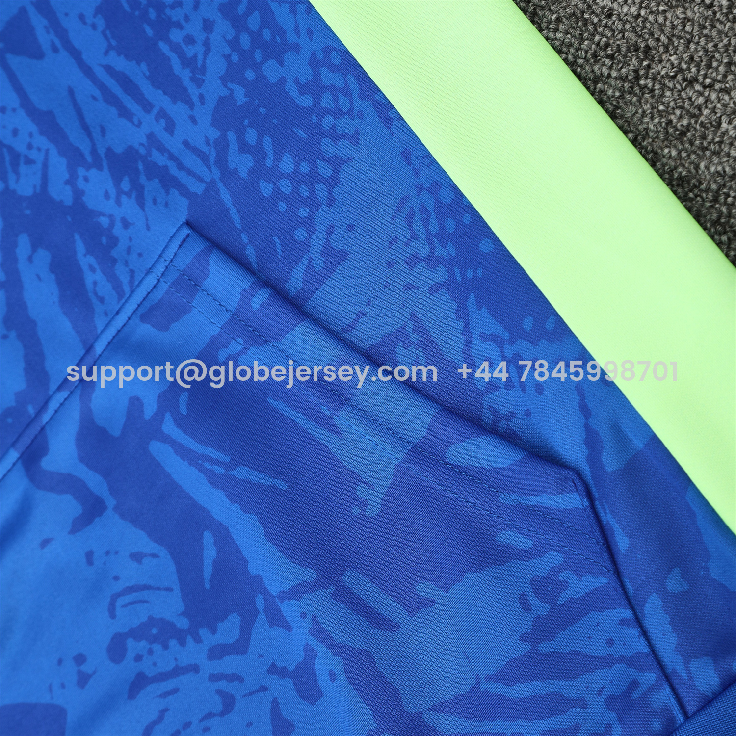 GlobeJersey-Barcelona 25-26 Training Hoodie Set - Blue Green Hoodie and Black Pants