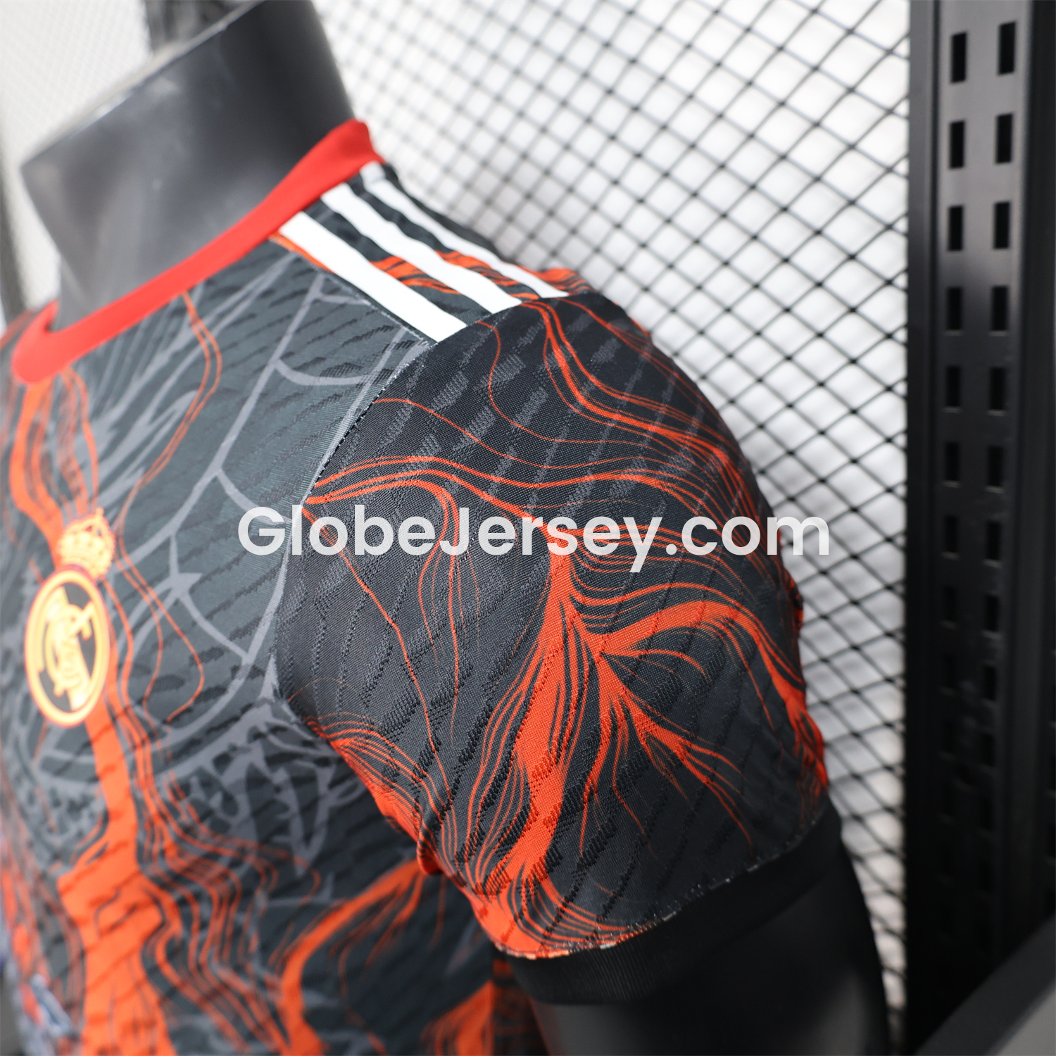 GlobeJersey-Real Madrid 25-26 Grey Chinese Loong and Red Fire Black Jersey - Player Version