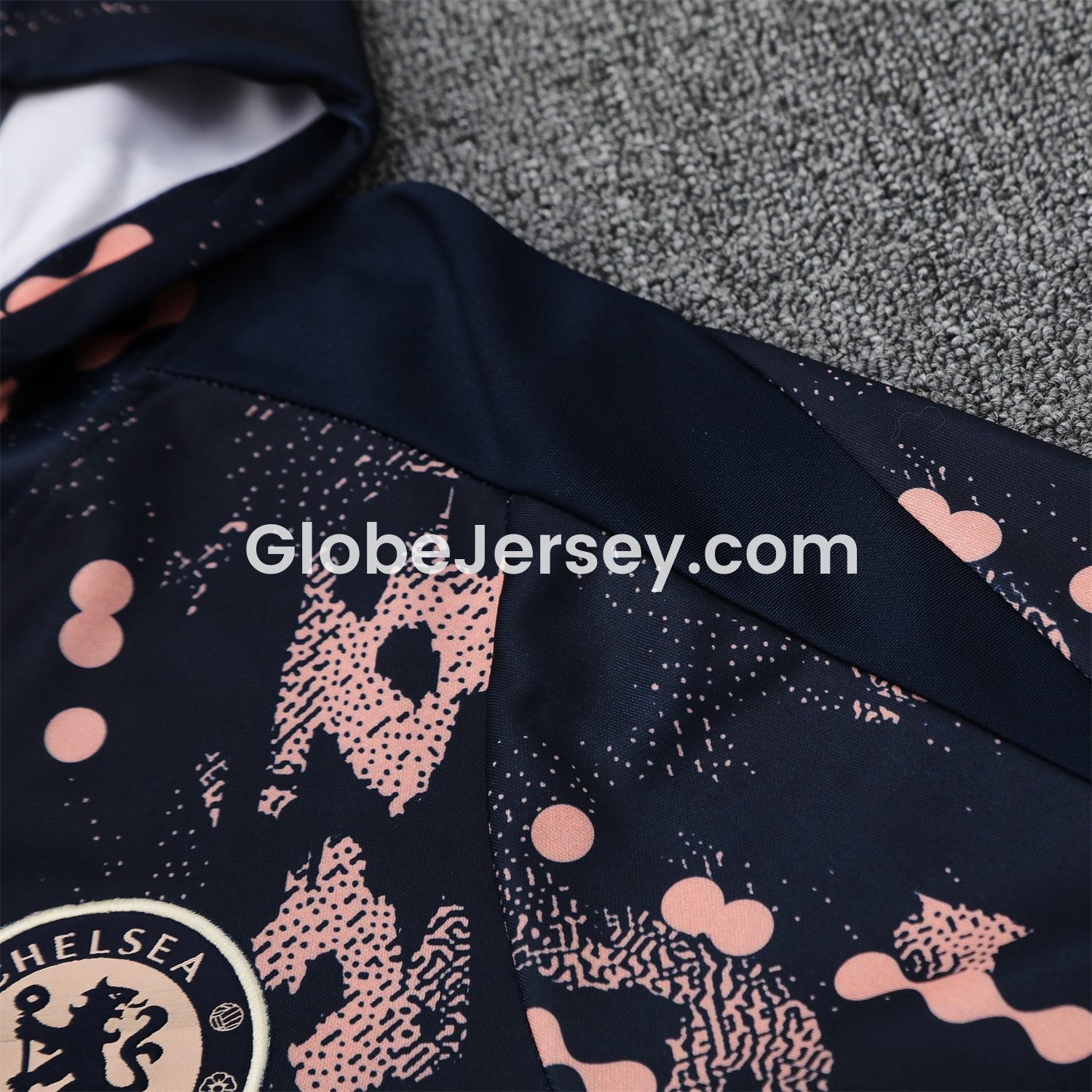 GlobeJersey-C.H.E.L.S.E.A 25-26 Traning Hoodie Set - Deep Blue With Royal Blue