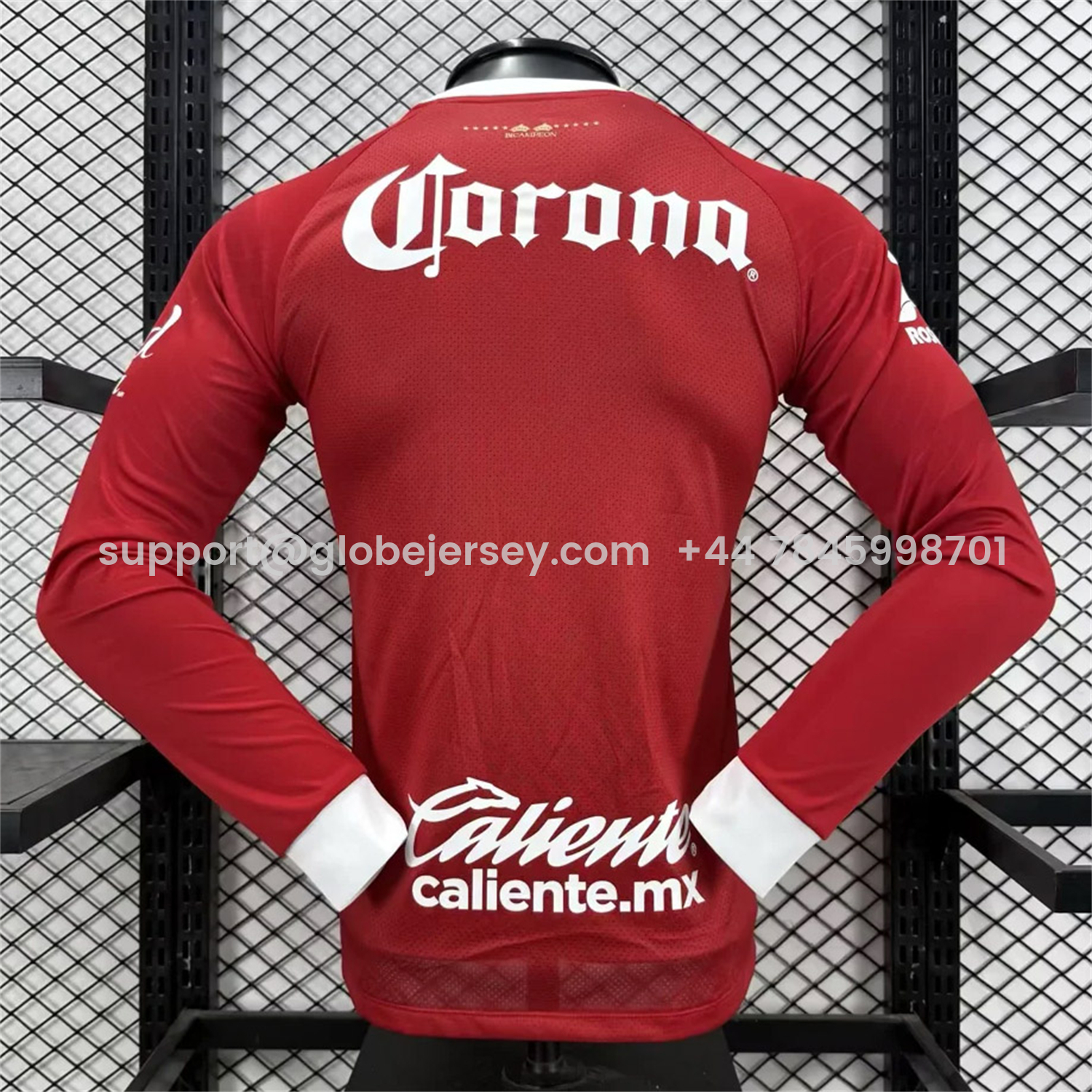 GlobeJersey-Toluca 25-26 Red Special Long Sleeves Jersey - Player Version