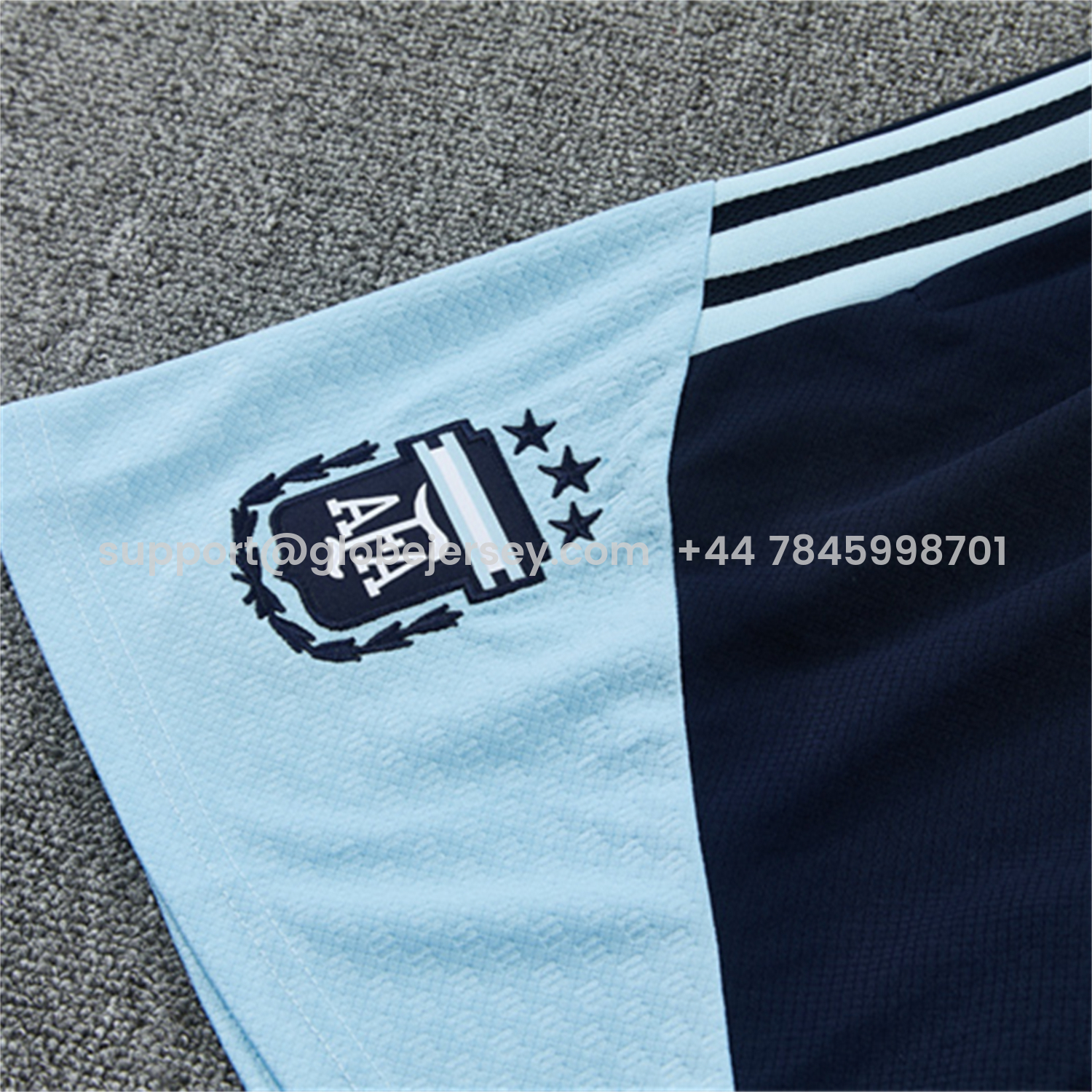 GlobeJersey-Argentina 2026 Short-Sleeve Training Set - Blue Rays Top and Blue Shorts