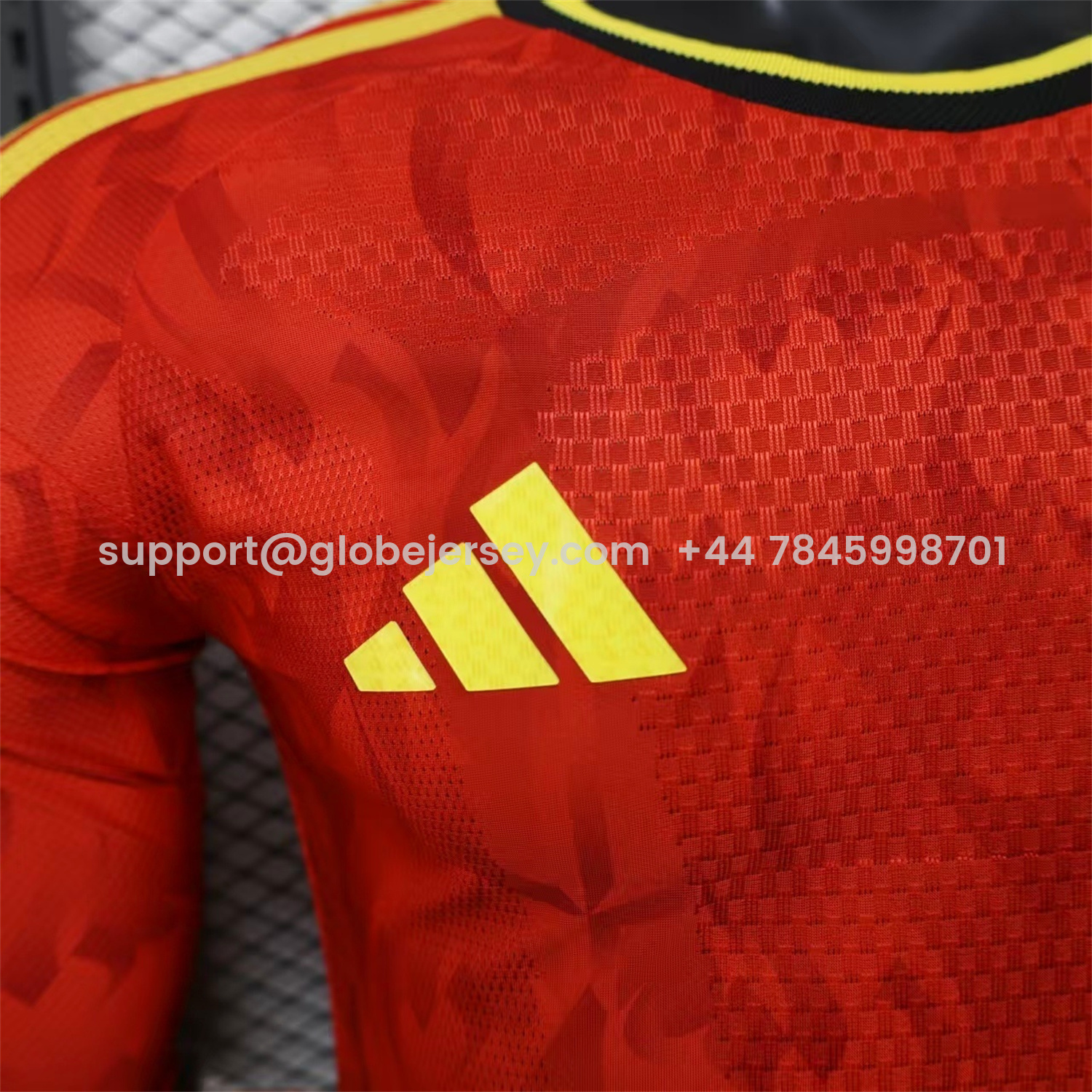 GlobeJersey-Belgium 2026 Home Long Sleeves Jersey - Player Version