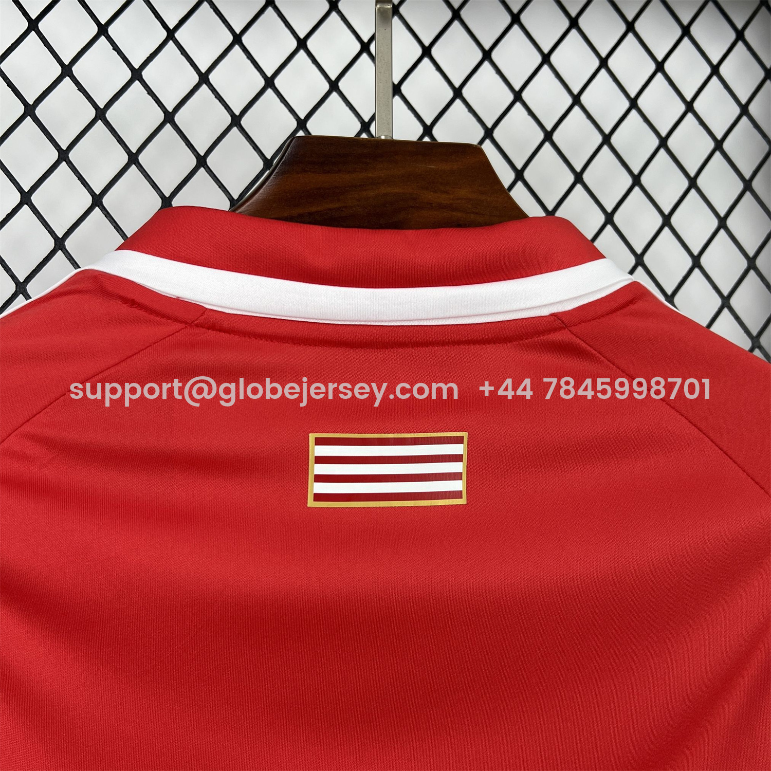 GlobeJersey-Granada CF 25-26 Retro Style Red Polo Jersey - Fans Version