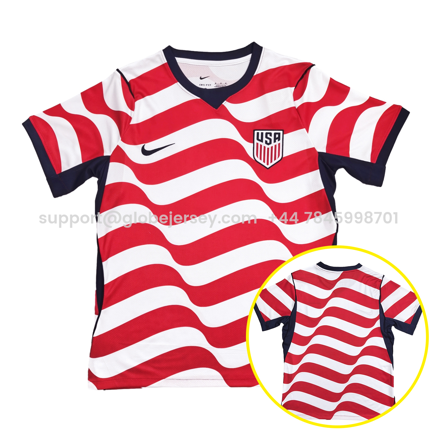 GlobeJersey-【Stripes on Both Sides】United States USA 2026 Home Jersey - Fans Version