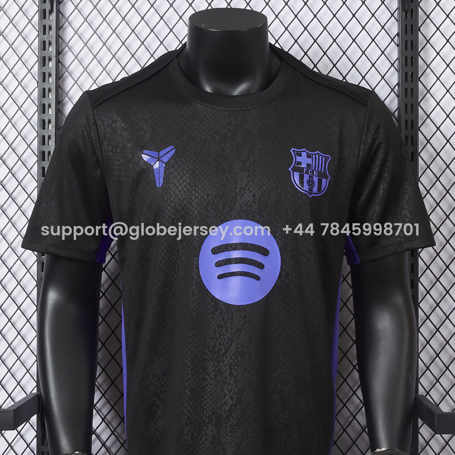 GlobeJersey-Barcelona X KB 25-26 Black And Purple Special Jersey - Player Version