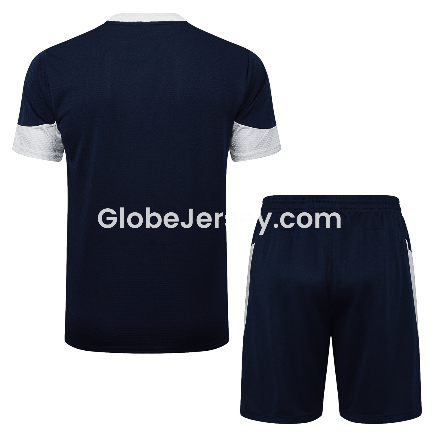 GlobeJersey-Portugal 25-26 Short-Sleeve Training Set - Deep Blue Top and Shorts