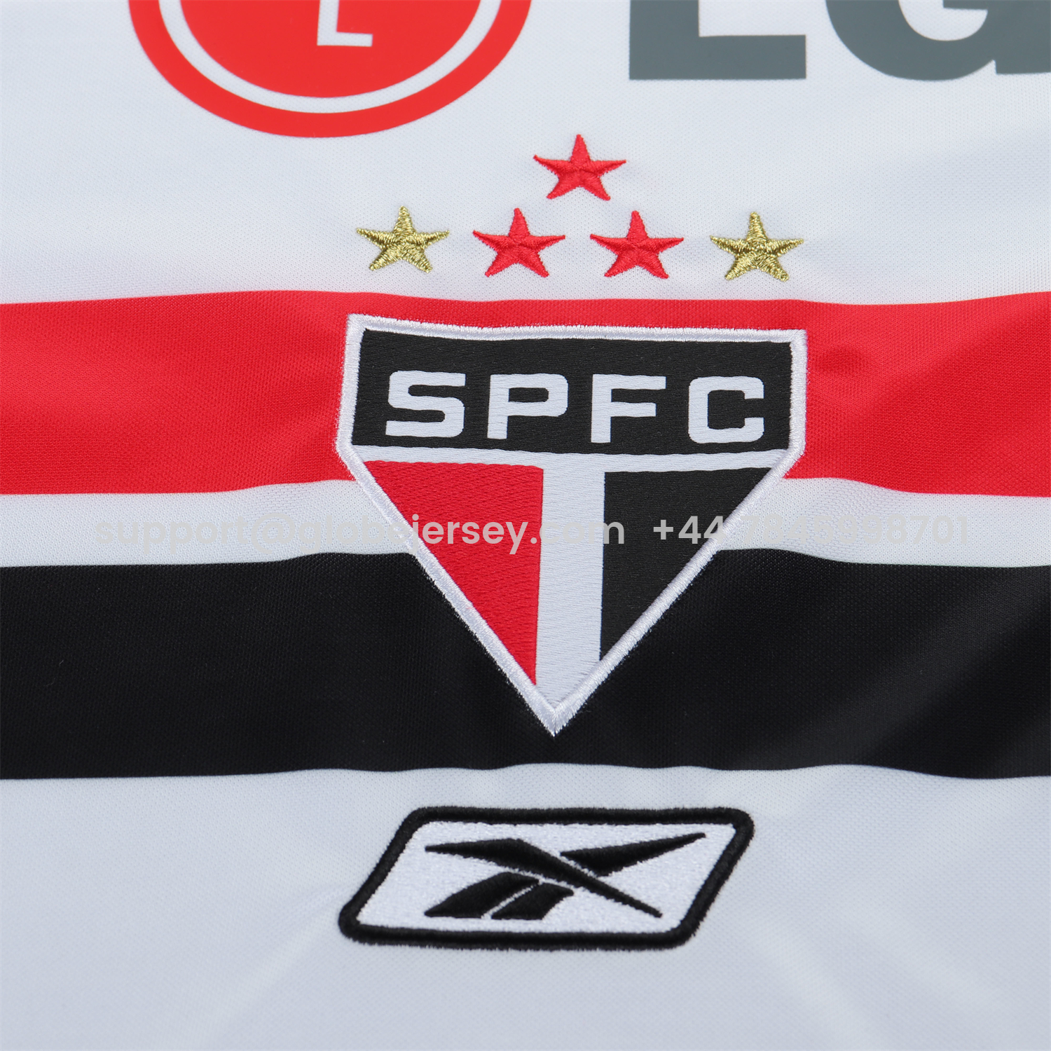 GlobeJersey-Retro Sao Paulo 2007-08 Home Kids Kit