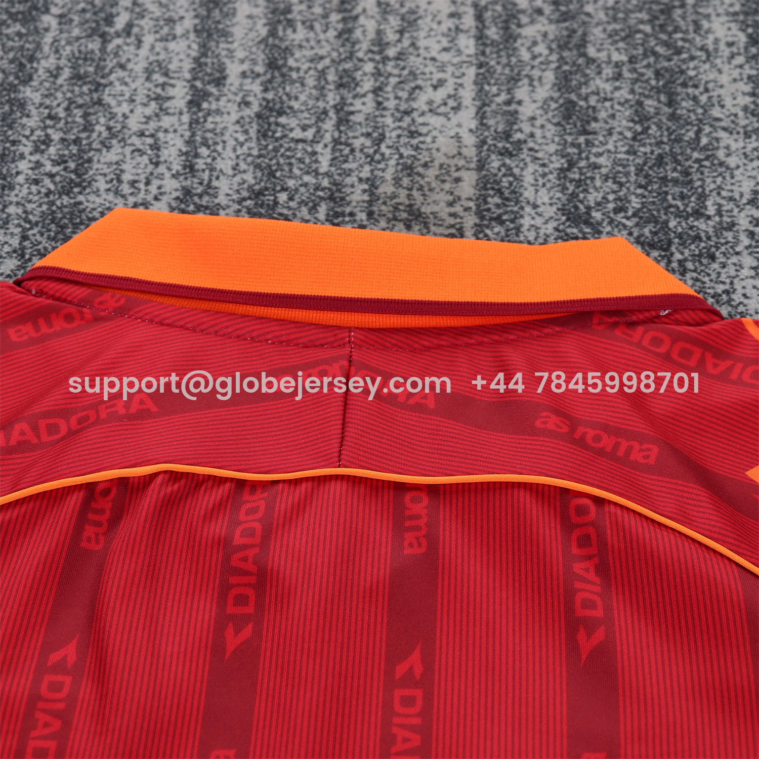 GlobeJersey-Retro Roma 1999-00 Home Kids Kit