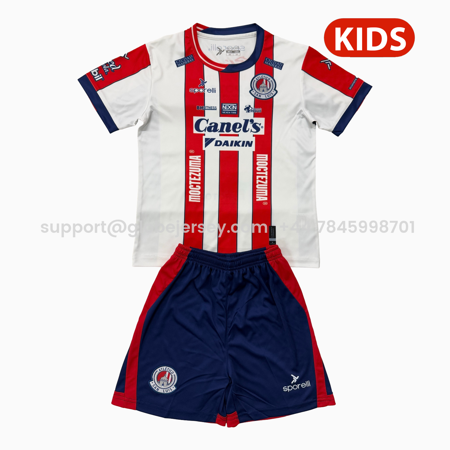 GlobeJersey-Atlético San Luis 25-26 Home Kids Kit