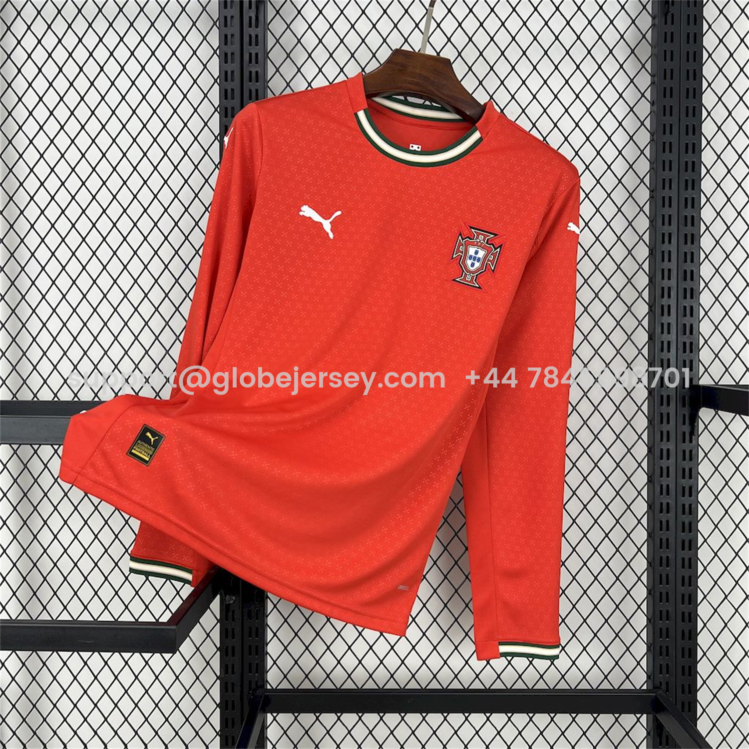 GlobeJersey-Portugal 2025-26 Home Long Sleeve Jersey - Fans Version