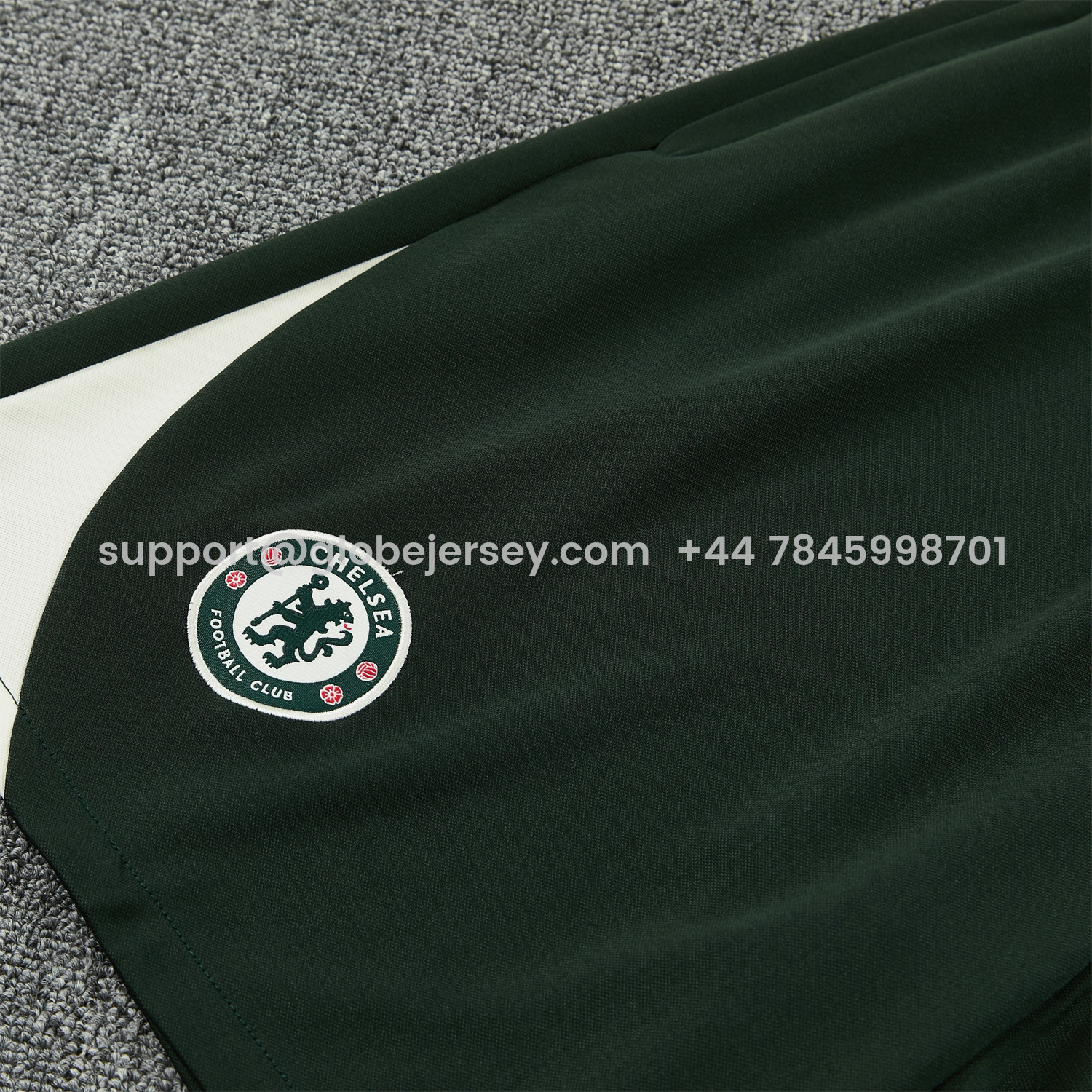 GlobeJersey-C.H.E.L.S.E.A 25-26 Vest Training Set - Dark Green Top & Dark Green Pants