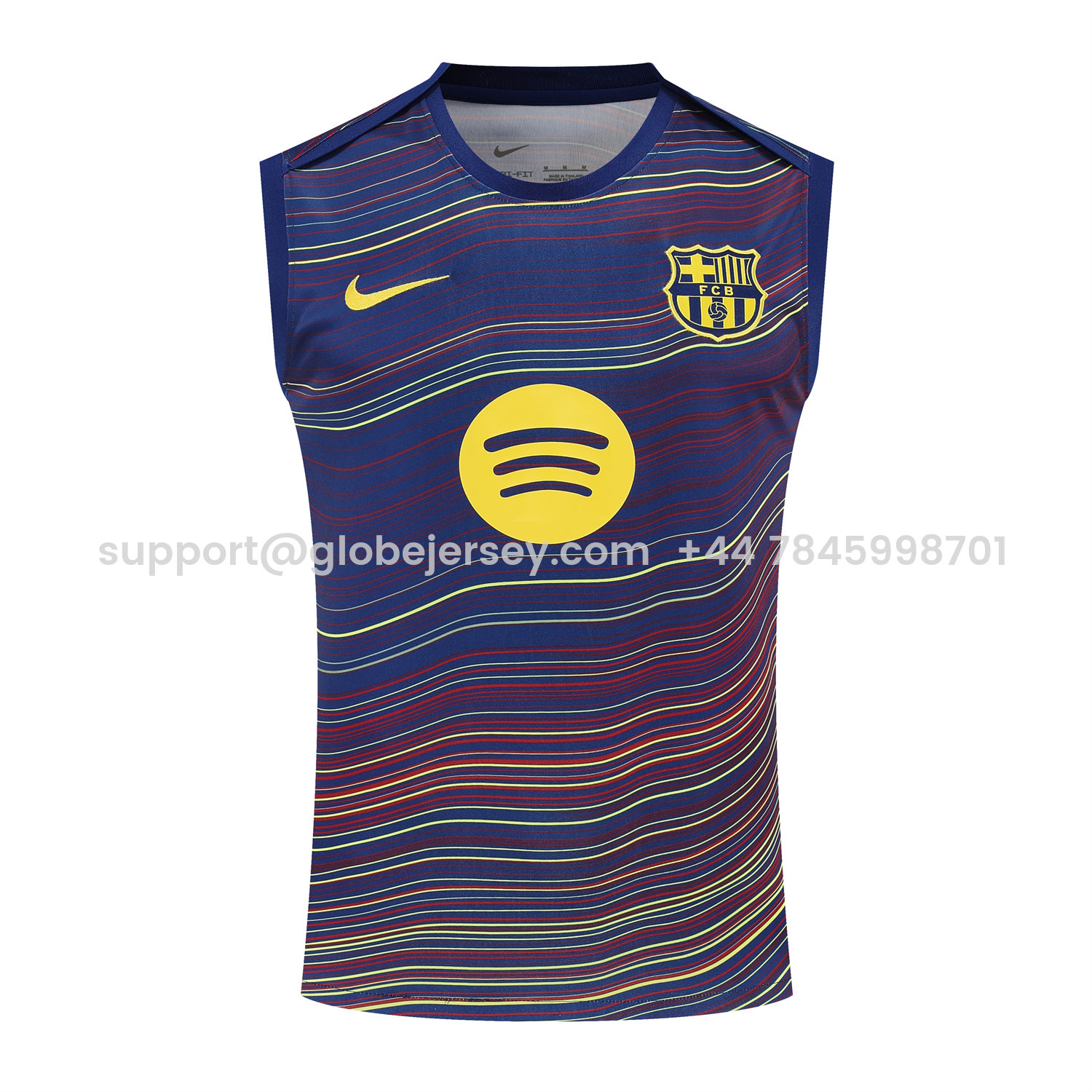GlobeJersey-Barcelona 25-26 Short-Sleeve Training Set - Colors Top & Dark Blue With Pink Accents Pants