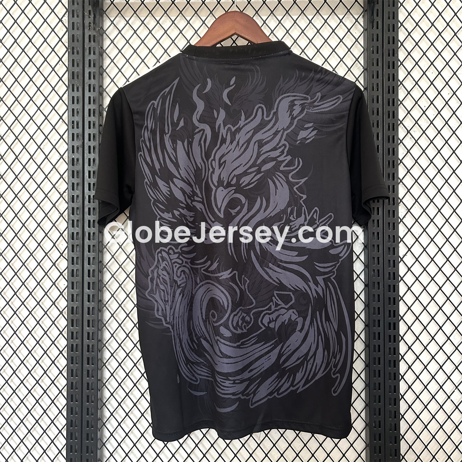 GlobeJersey-Liver.pool 25-26 Gray Green Liver.pool Bird Black Jersey - Fans Version