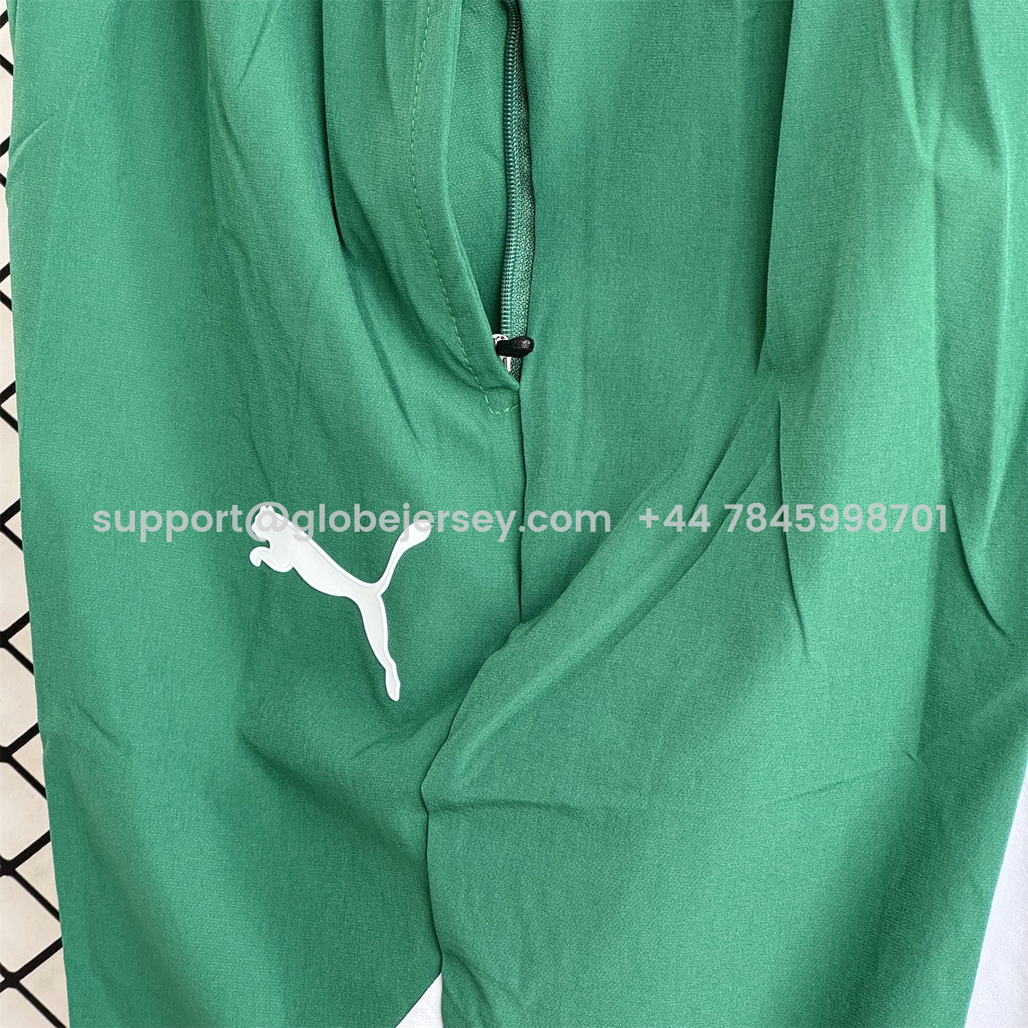 GlobeJersey-Senegal 2026 Windbreaker Training Set - White Top and Green Pants