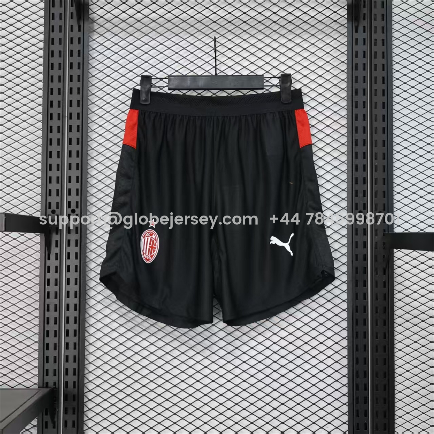 GlobeJersey-AC Milan 25-26 Home Black Shorts - Player Version