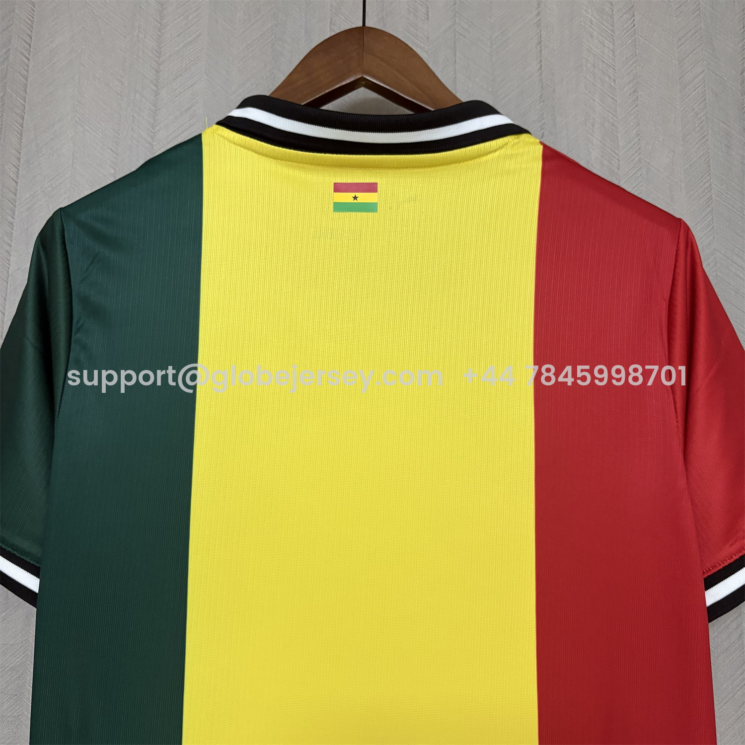 GlobeJersey-Ghana 2026 Red Yellow Green Jersey - Fans Version