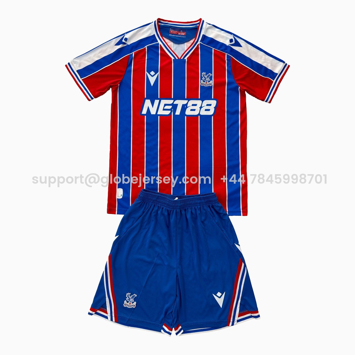 GlobeJersey-Crystal Palace 25-26 Home Men's Adult Jersey Set - Fans Version