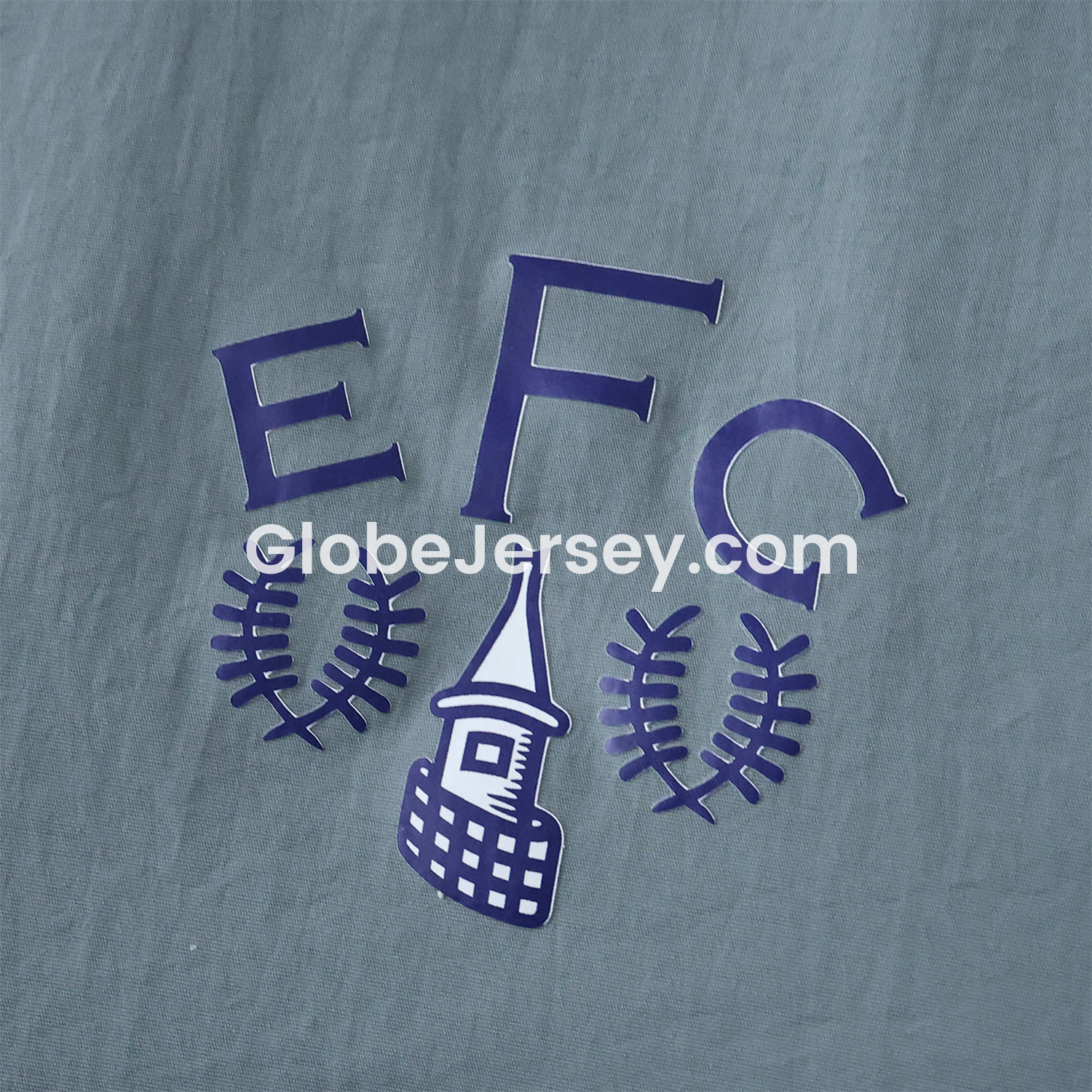 GlobeJersey-Everton 1988-89 Retro Style Double Sided Reversible Windbreaker - White & Grey