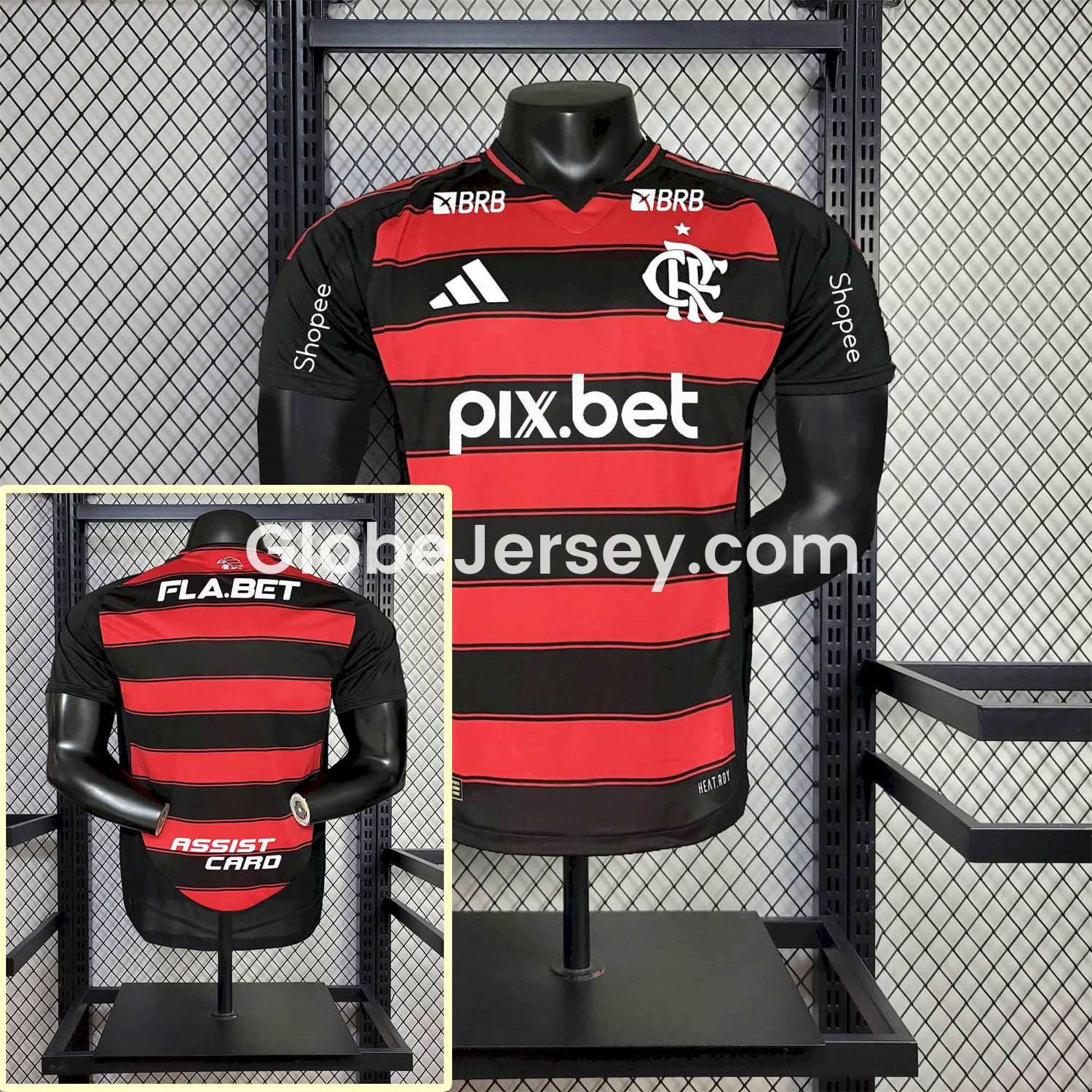 GlobeJersey-Flamengo 25-26 Home Jersey with Sponsors - Player Version