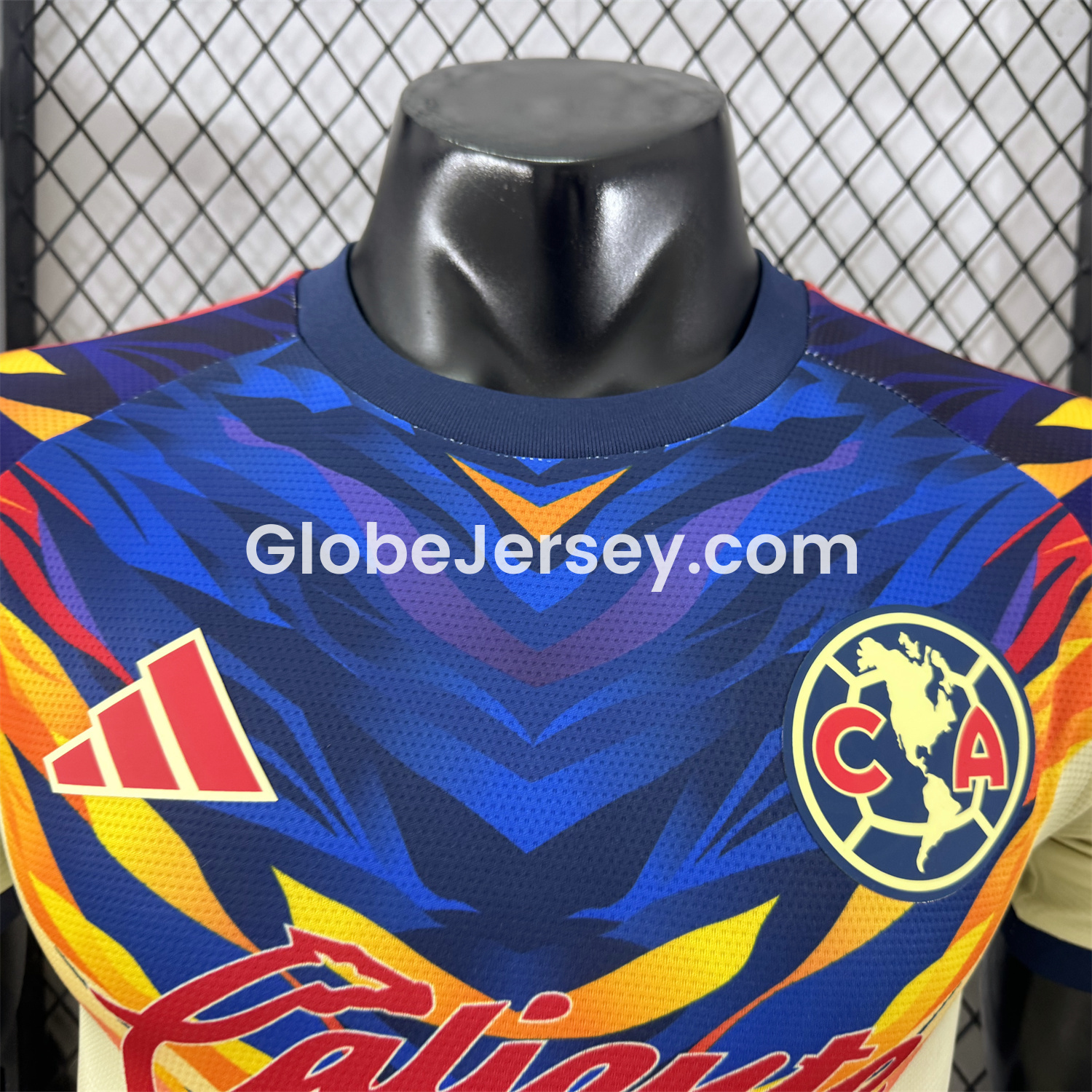 GlobeJersey-Club América 25-26 Blue Neck Light Yellow Special Jersey - Player Version