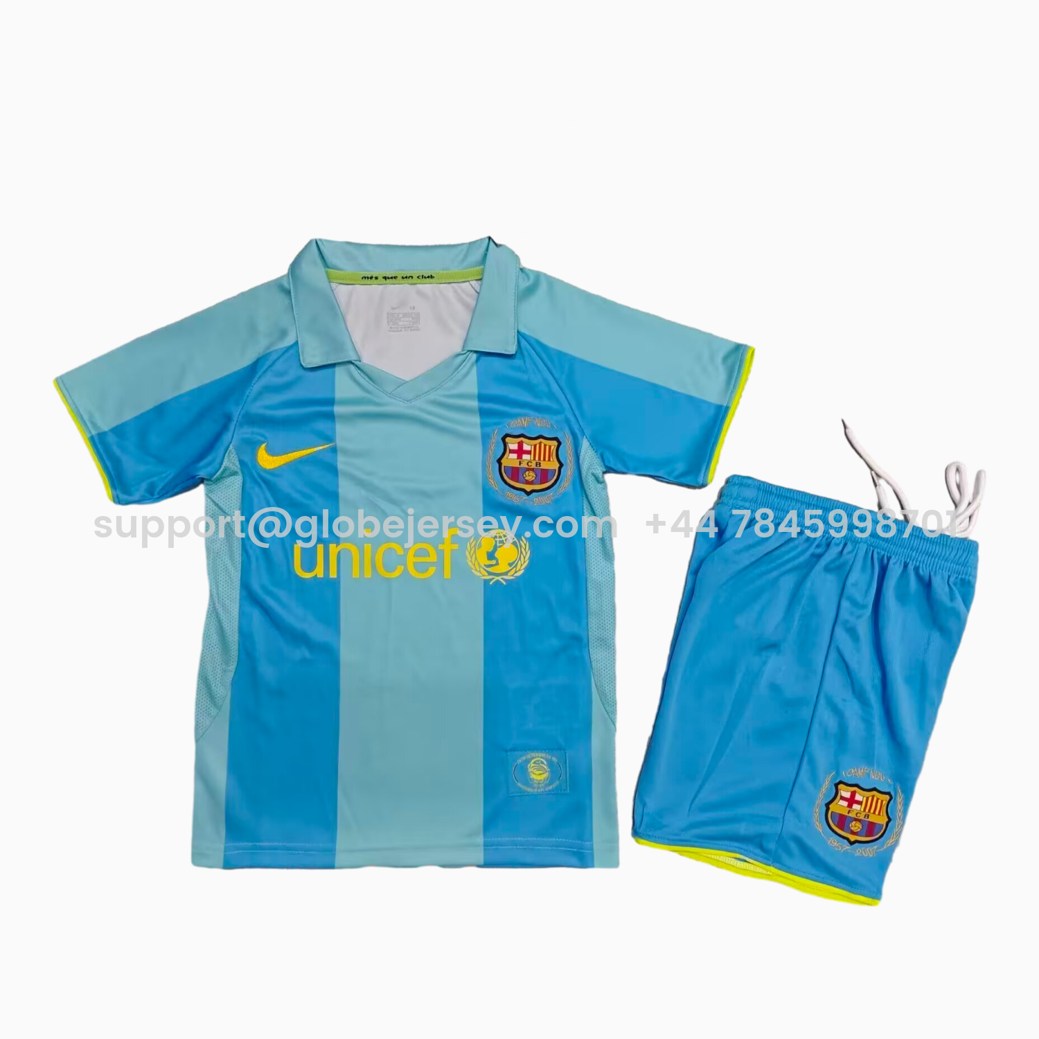 GlobeJersey-Retro Barcelona 2007-08 Away Kids Kit