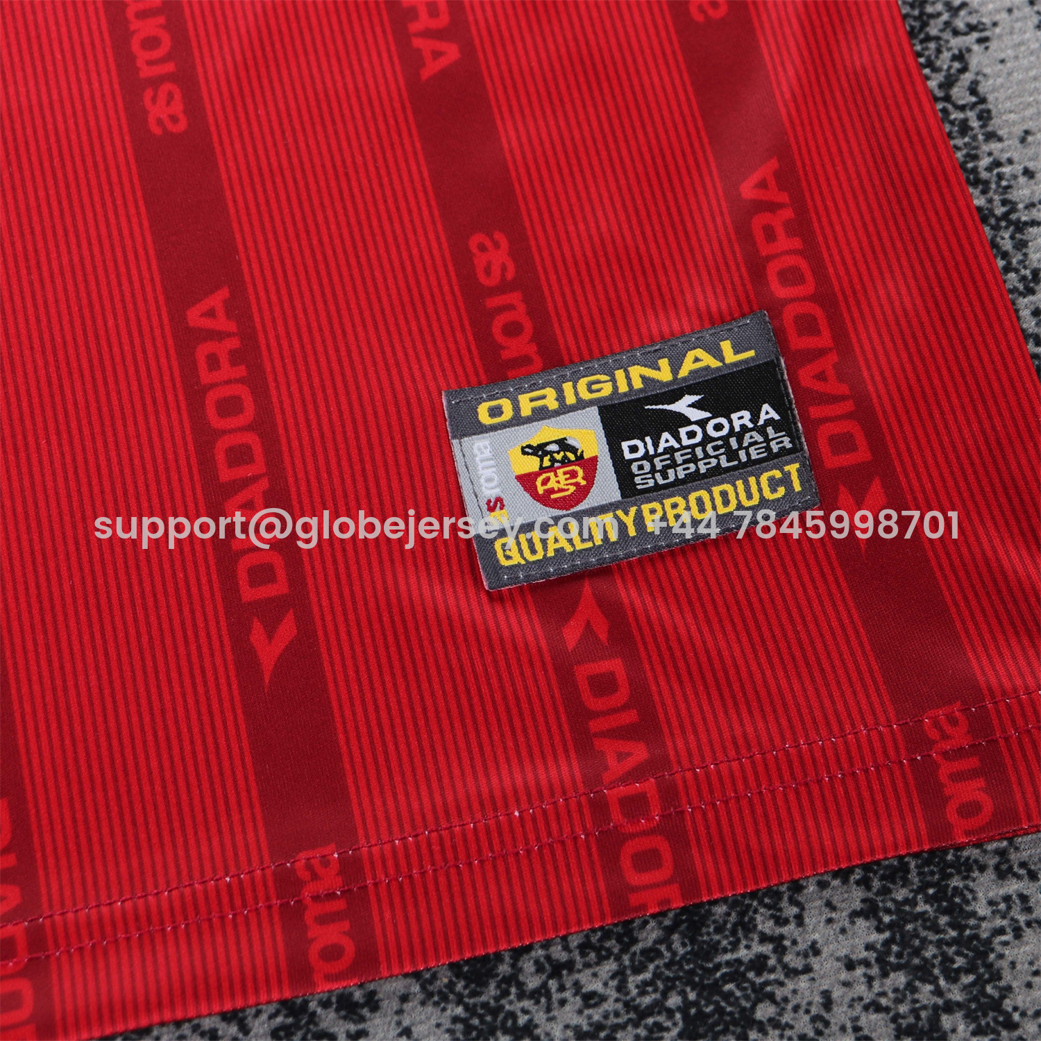 GlobeJersey-Retro Roma 1999-00 Home Kids Kit