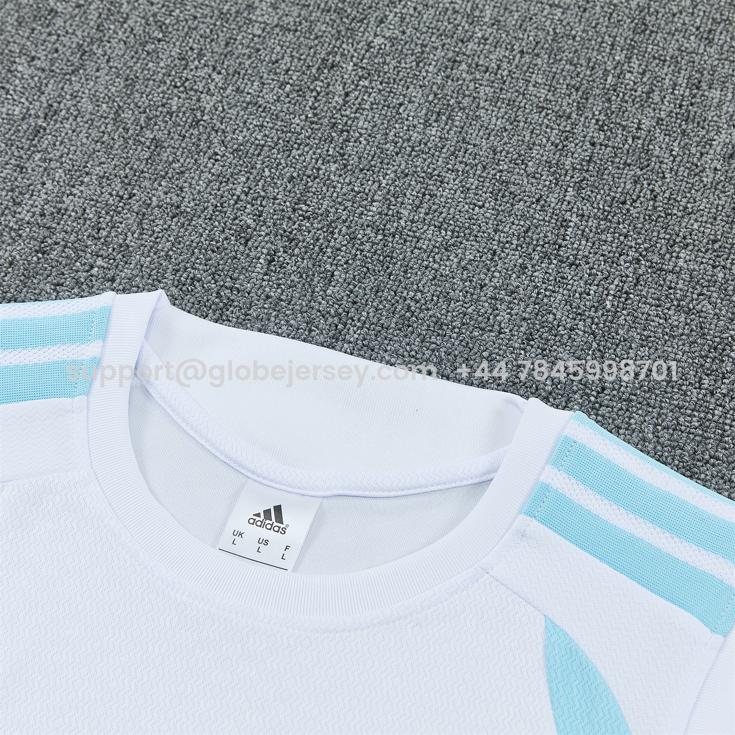 GlobeJersey-Argentina 2026 Vest Training Set - White Vest and Blue Shorts