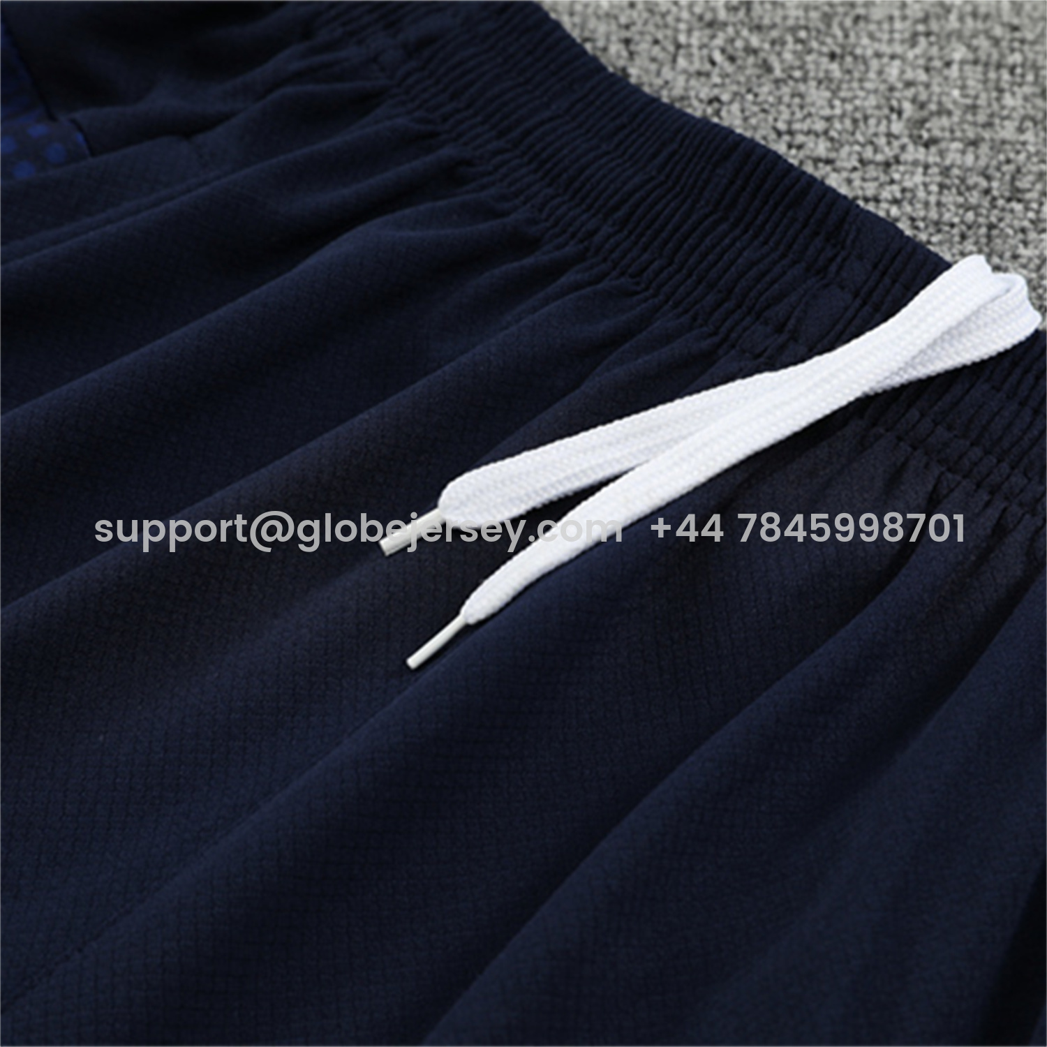 GlobeJersey-Marseille 25-26 Kids Short-Sleeve Training Set - Royal Blue Top & Royal Blue Shorts