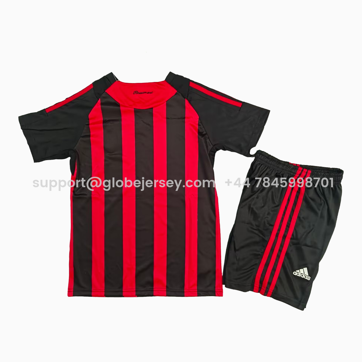 GlobeJersey-Retro AC Milan 2008-09 Home Kids Kit