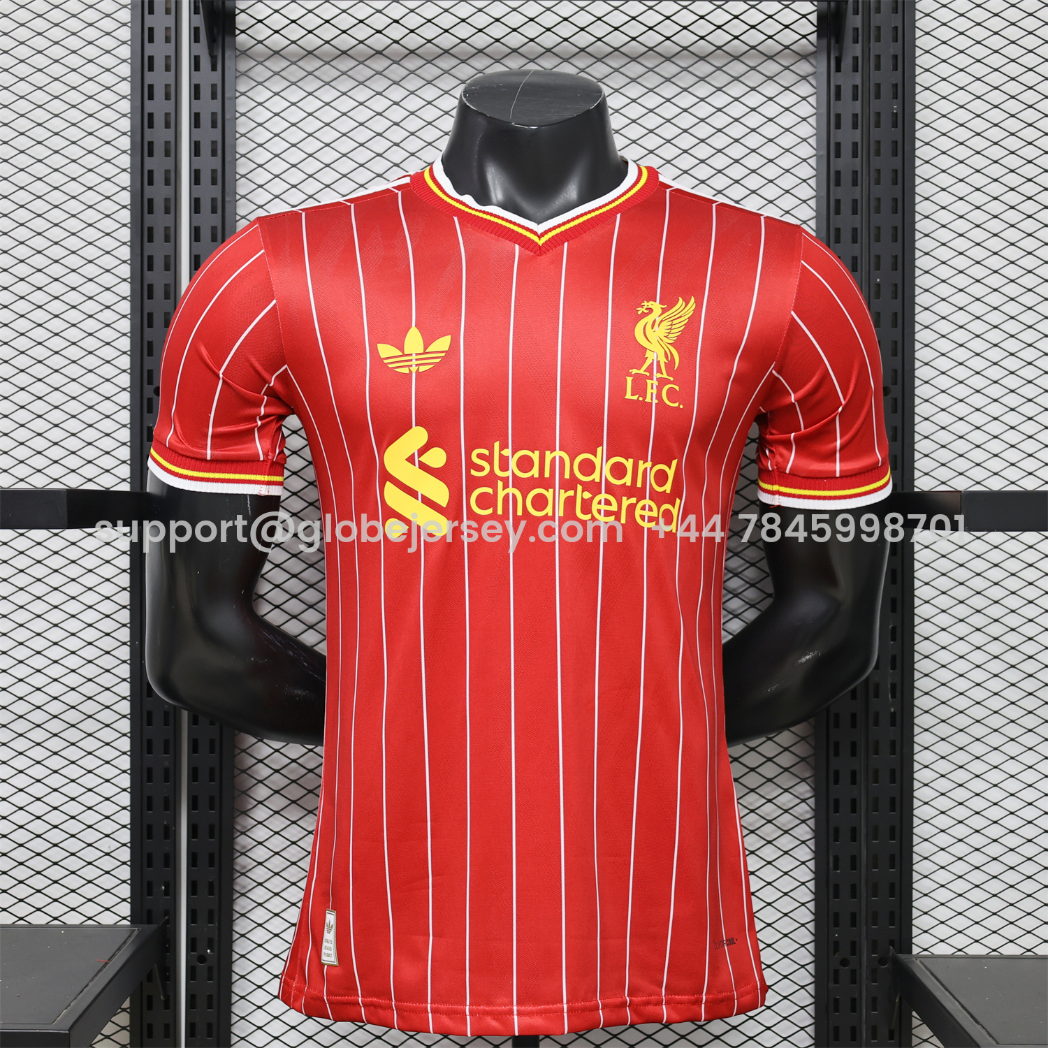 GlobeJersey-Liver.pool 26-27 Terrace Icon Retro Casual Style Red Jersey - Player Version