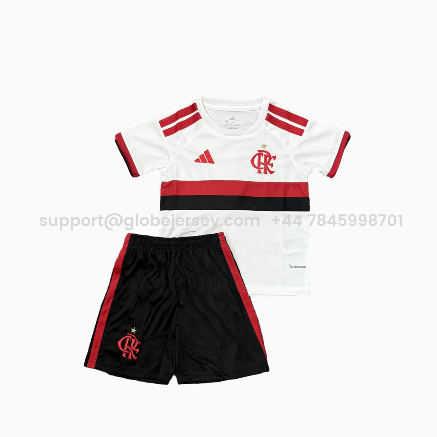 GlobeJersey-Flamengo 26-27 Away Unsponsored Kids Kit
