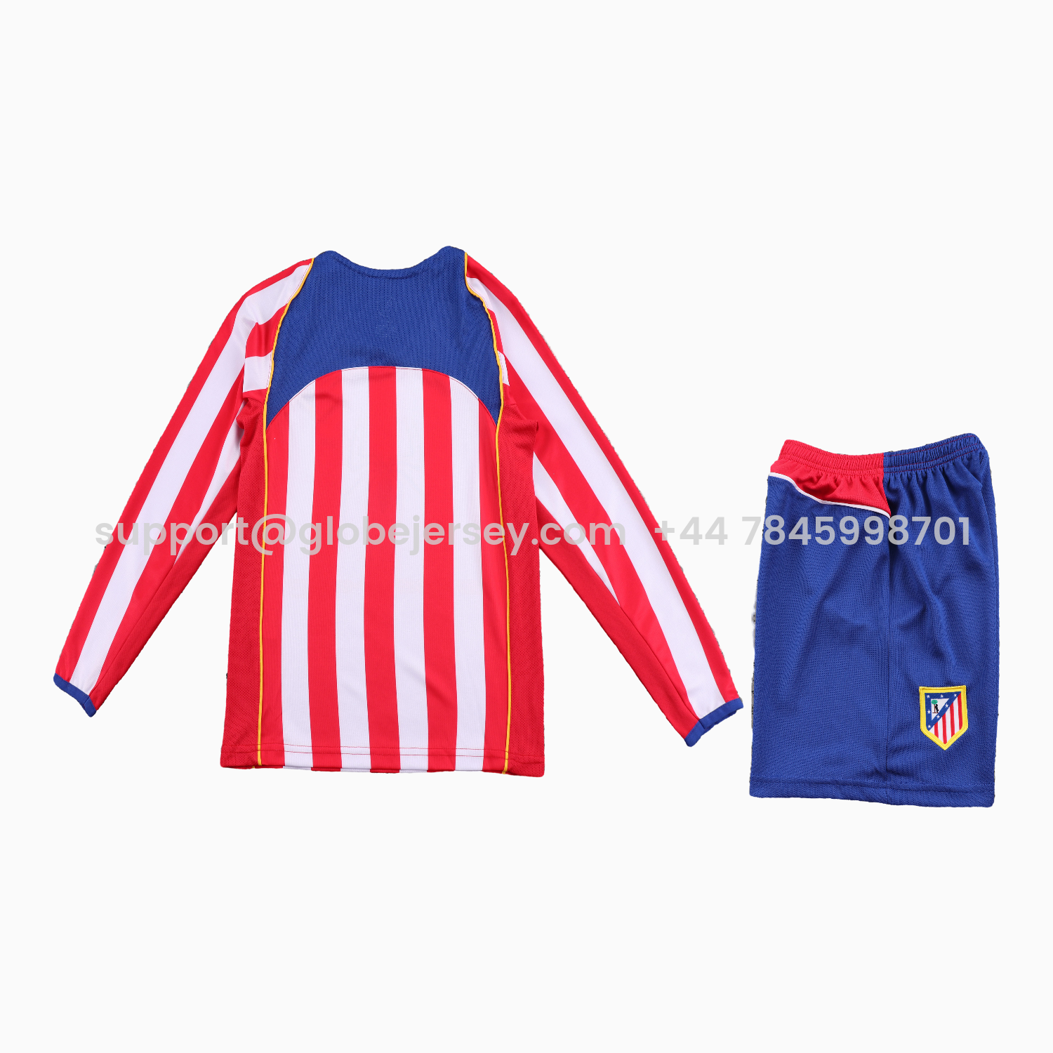 GlobeJersey-Retro Atletico Madrid 2004-05 Home S.p.i.d.e.r M.a.n Special Long Sleeves Kids Kit