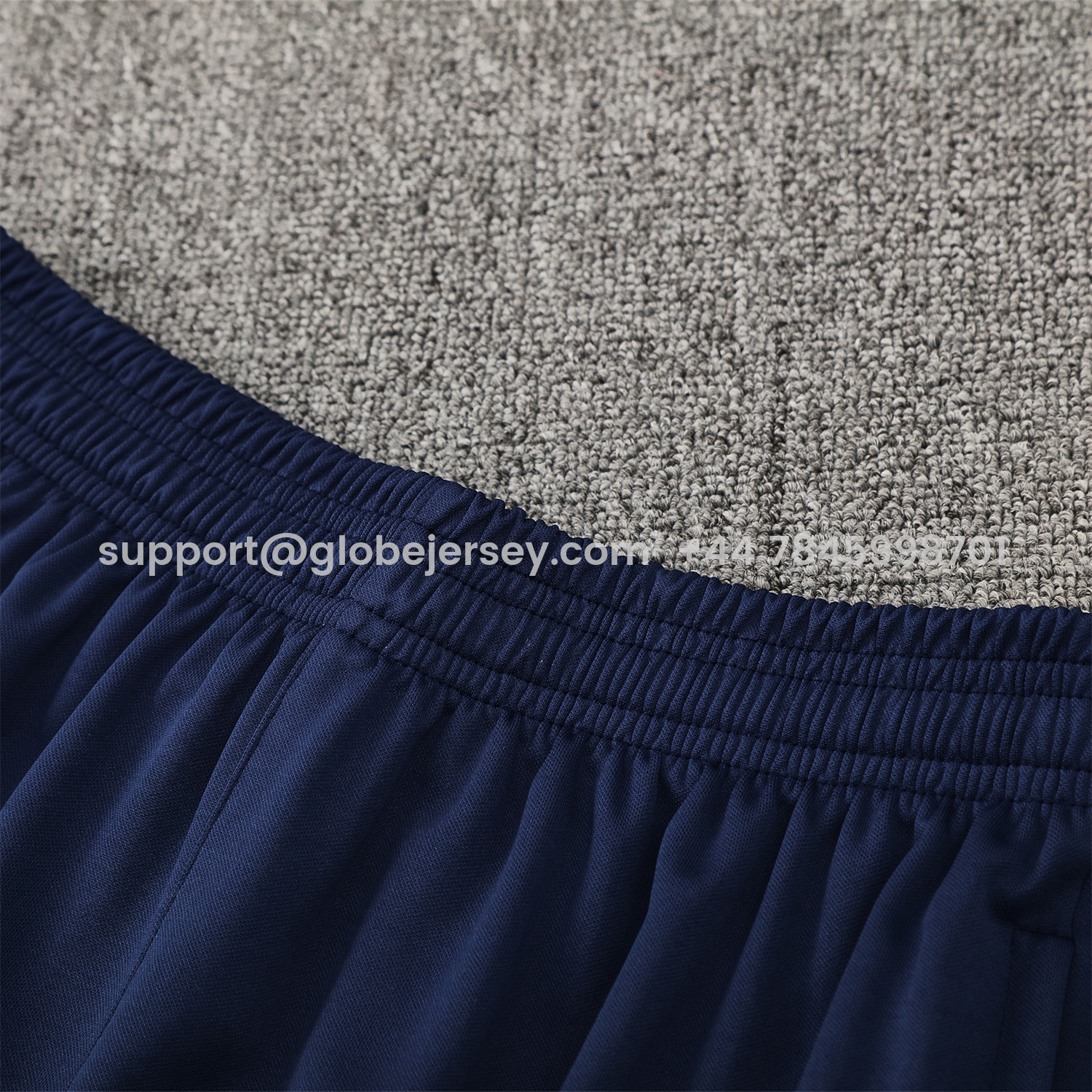 GlobeJersey-Atletico Madrid Short-Sleeve Training Set - Blue Yellow Top & Blue Shorts