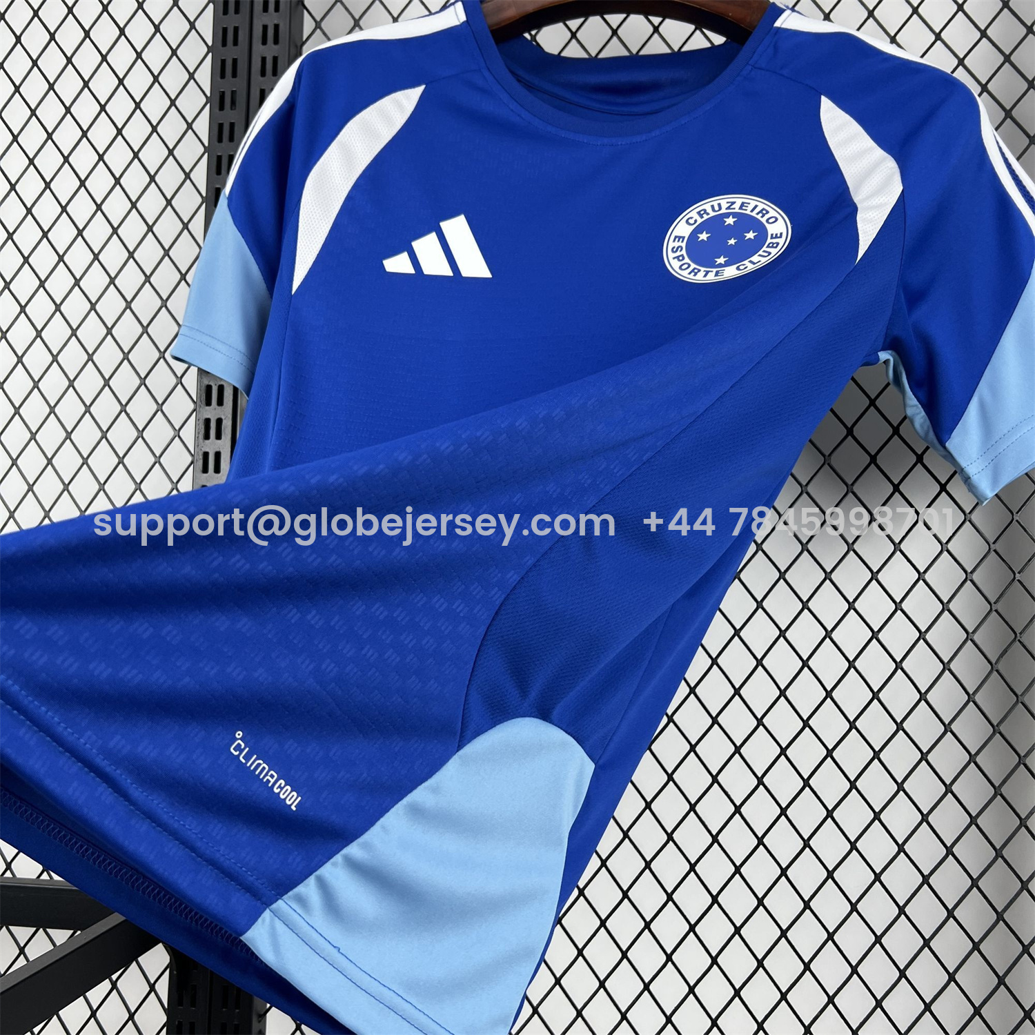 GlobeJersey-Cruzeiro 25-26 Pre-Match Ocean Blue Jersey - Fans Version