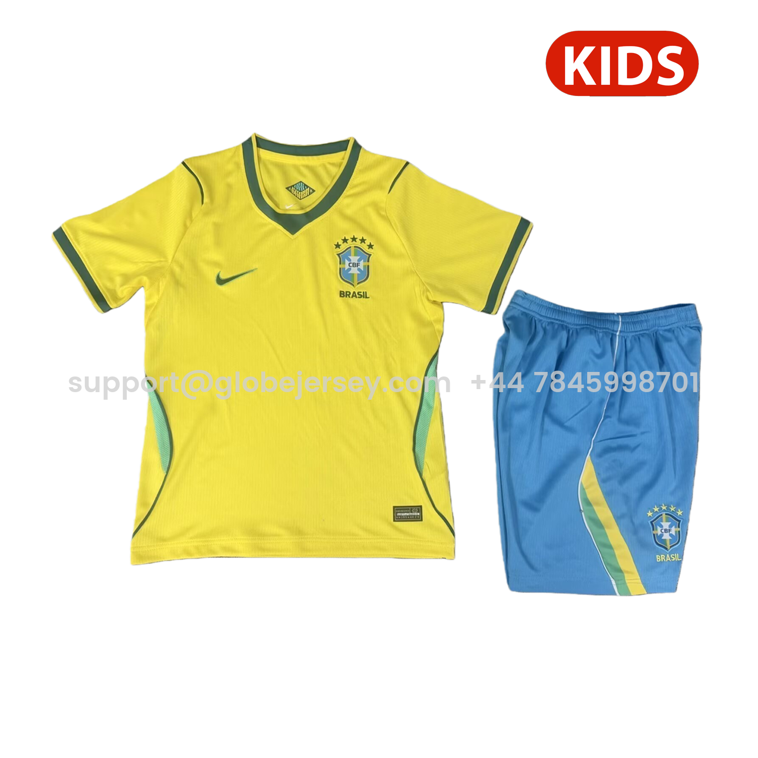 GlobeJersey-Brazil 2026 Home Kids Kit
