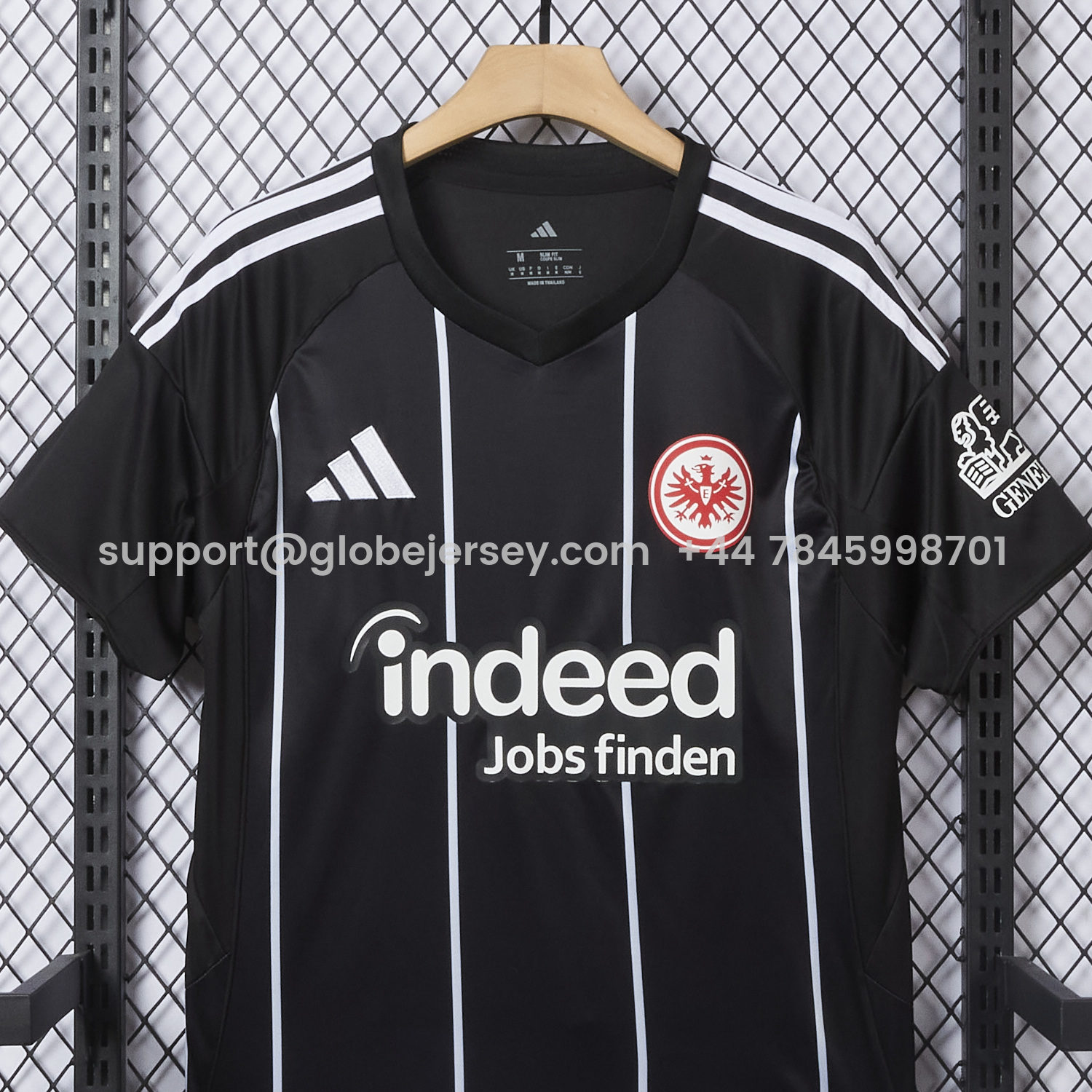 GlobeJersey-Frankfurt 25-26 European Home Black Jersey - Fans Version