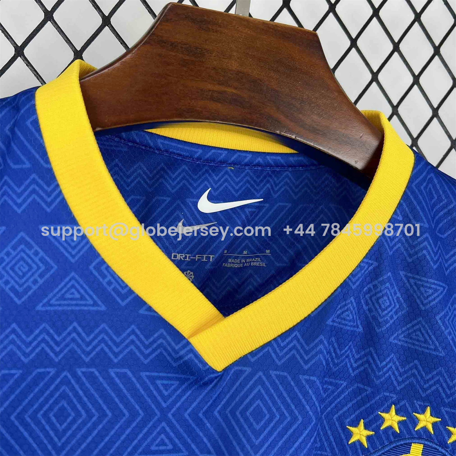 GlobeJersey-Brazil 2026 Diamond Texture Blue Special Jersey - Fans Version