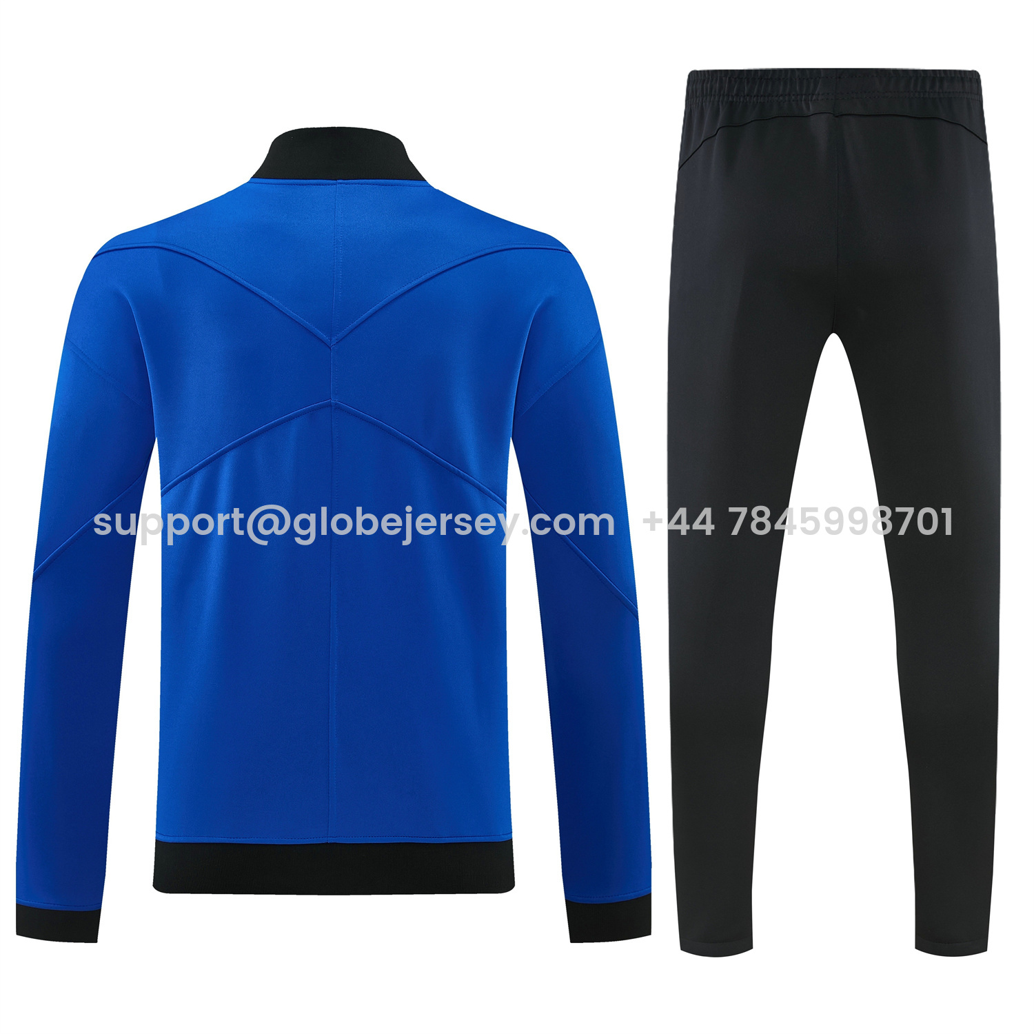 GlobeJersey-Inter Milan 25-26 Jacket Training Tracksuit - Ocean Blue Jackets & Black Pants