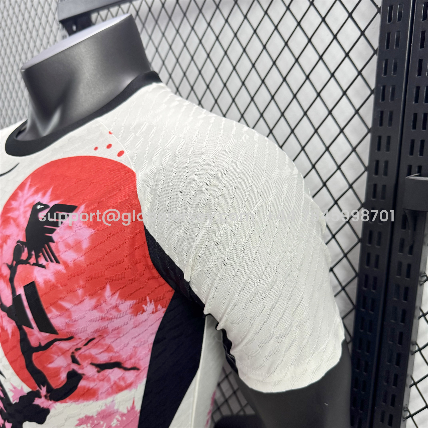 GlobeJersey-Japan 25-26 Black Dragon Cherry Blossom Tree White Special Jersey - Player Version