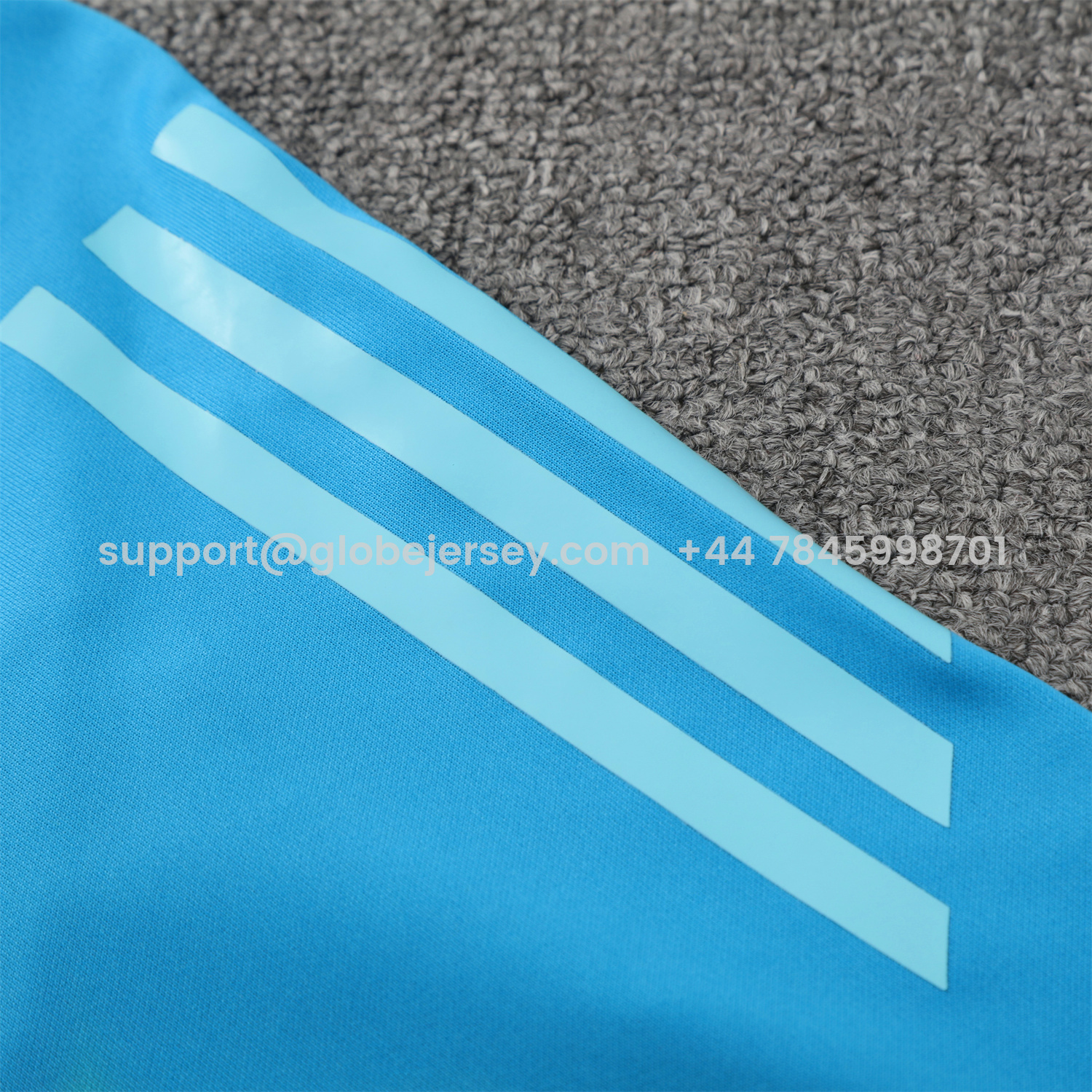 GlobeJersey-Flamengo 25-26 Long Sleeve Training Set - Light Blue Top & Deep Blue Pants