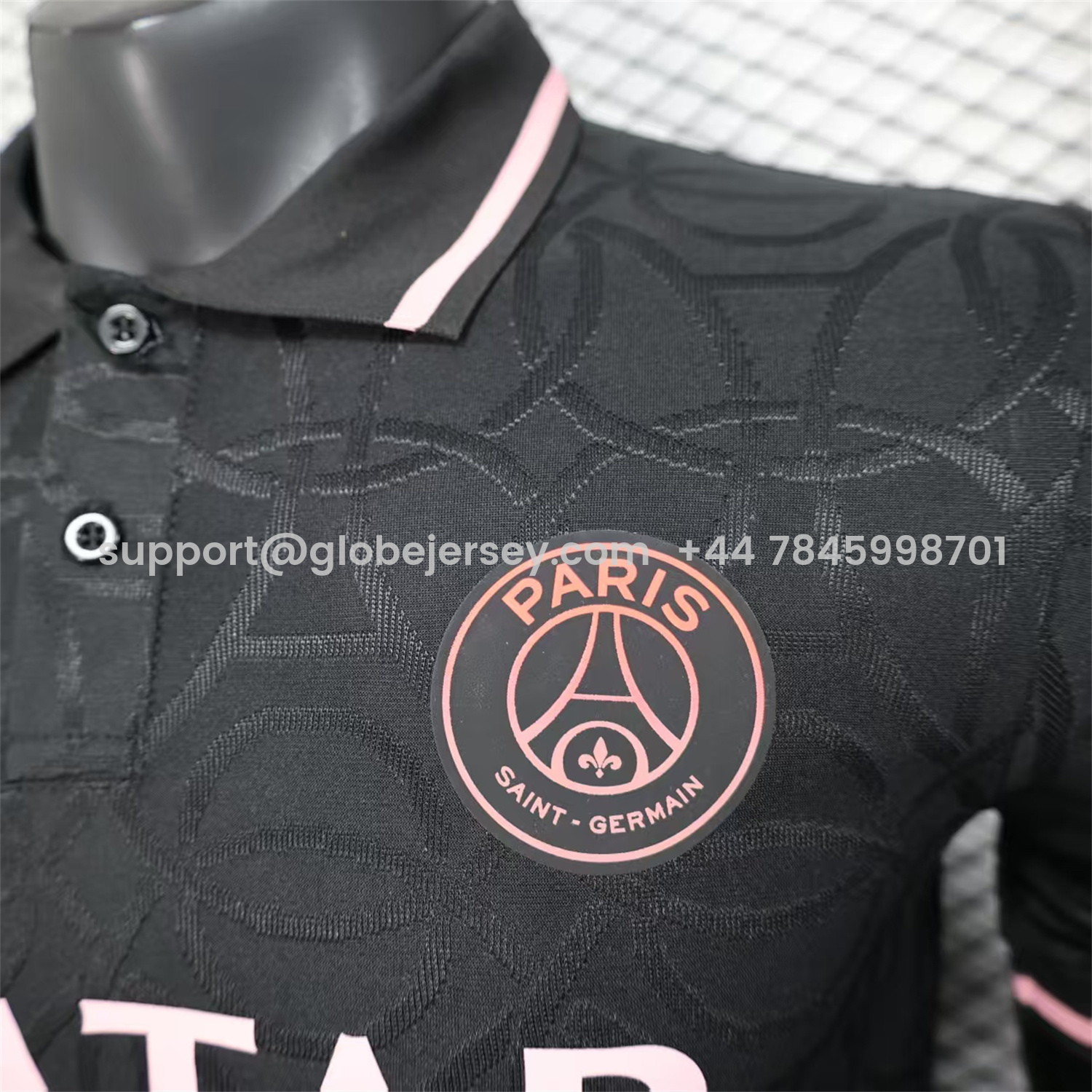 GlobeJersey-Paris Saint-Germain PSG 25-26 JD Black Special Jersey with Red Badge - Player Version
