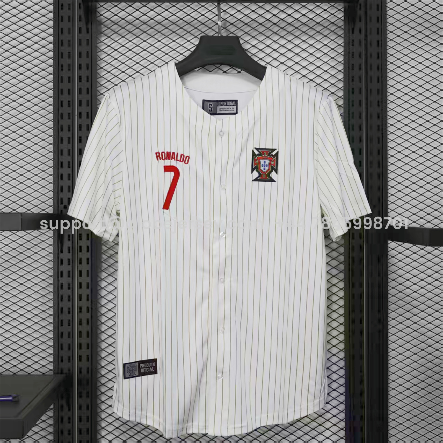 GlobeJersey-Portugal 2025-26 White Baseball Jersey