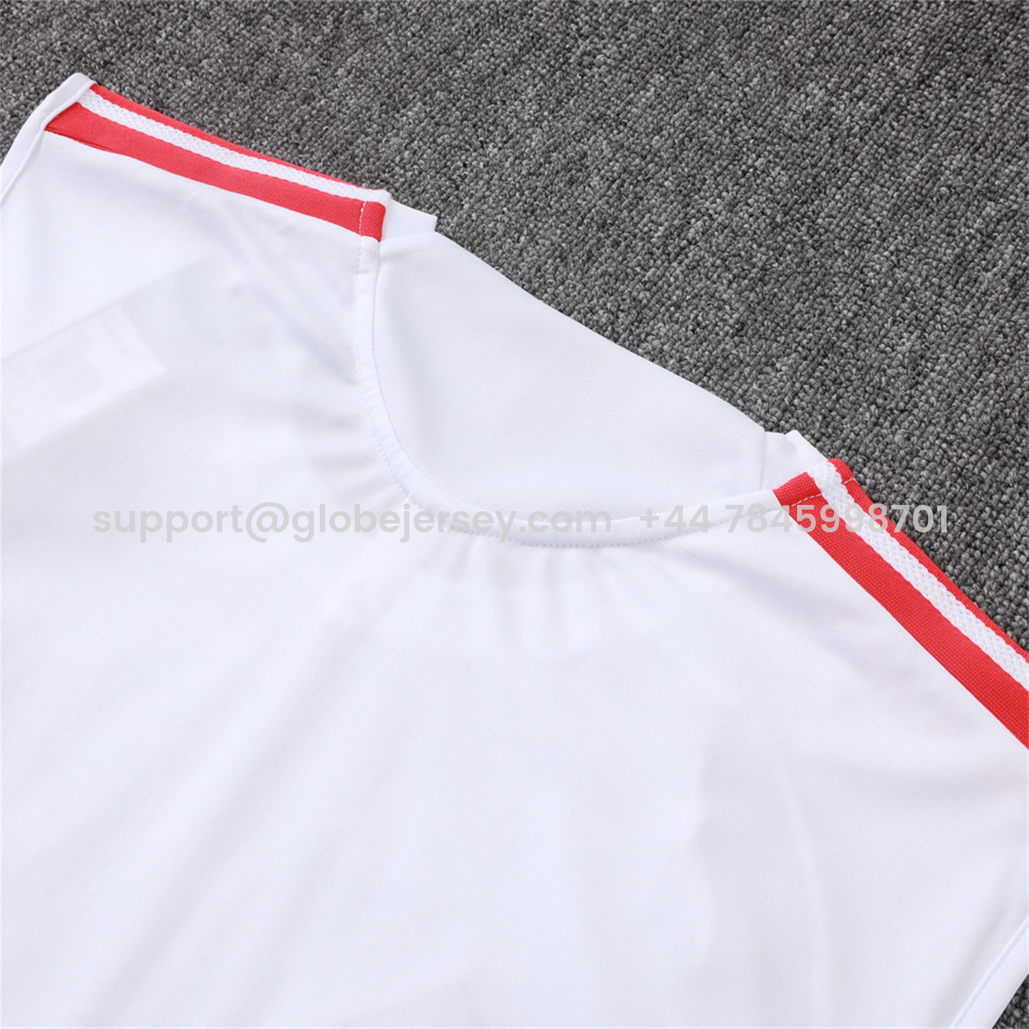 GlobeJersey-SC Internacional 2026 Vest Training Set - White Vest and Red Shorts