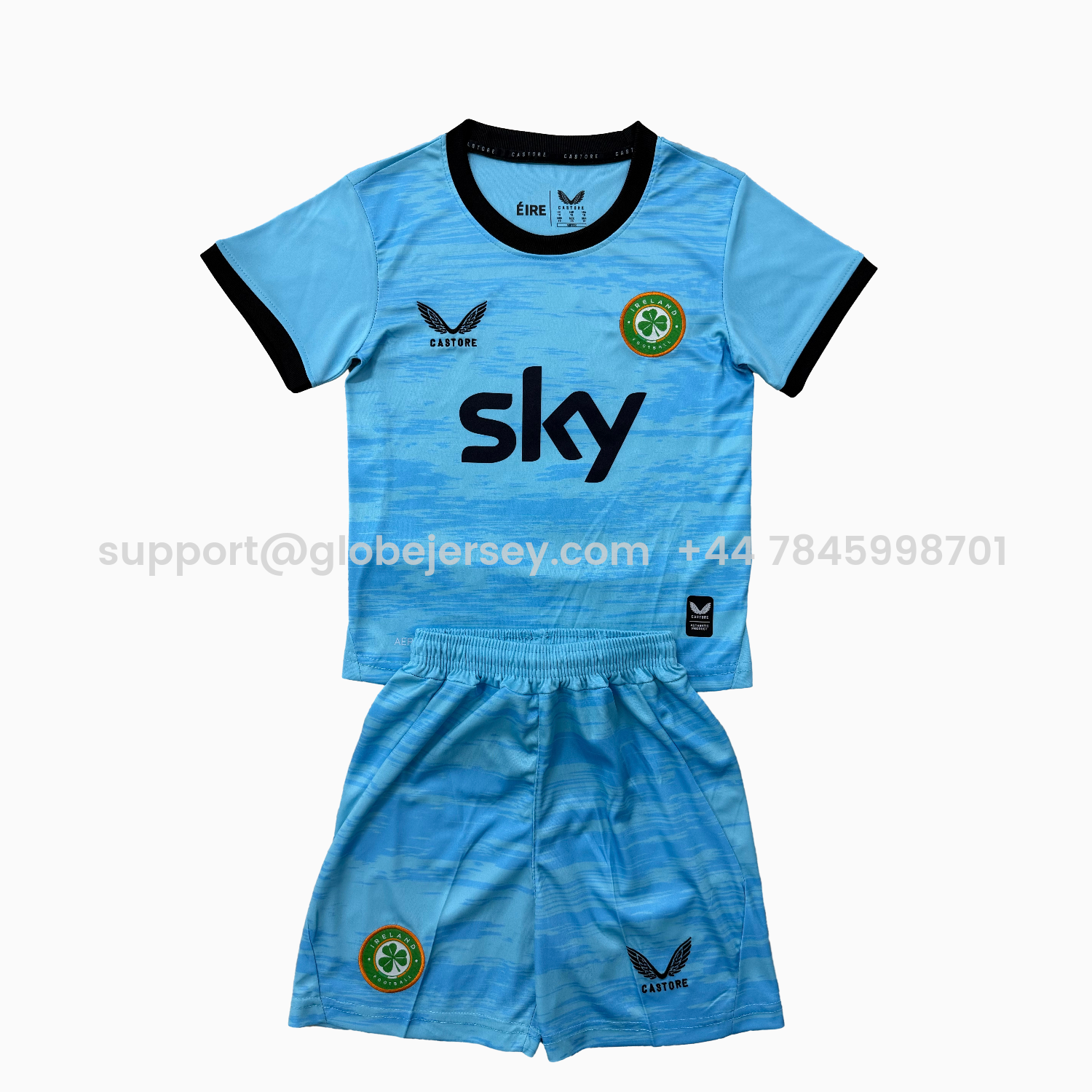 GlobeJersey-Ireland 2026 Blue Goalkeeper Men's Adult Jersey Set - Fans Version