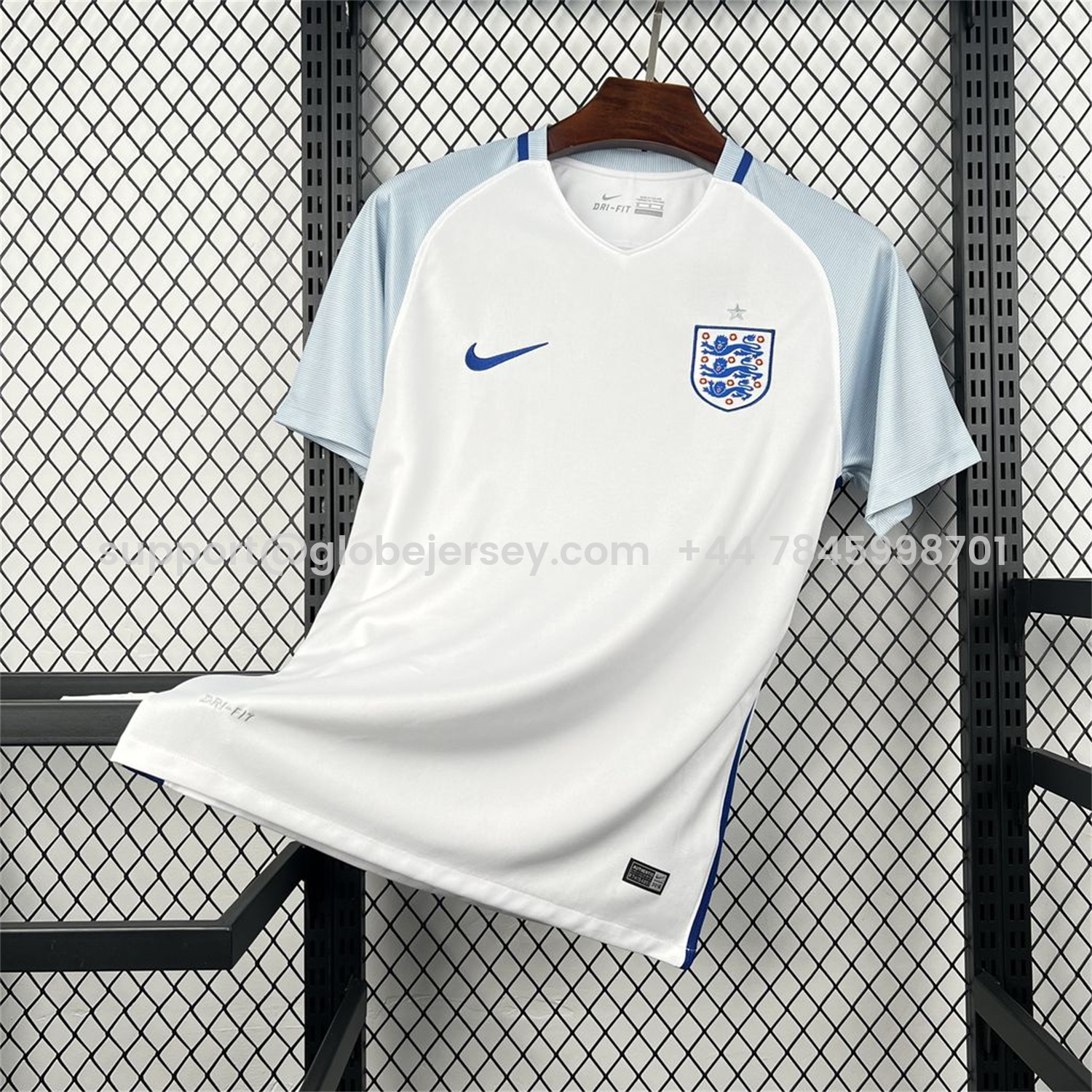 GlobeJersey-Retro England 2016 Home White Jersey