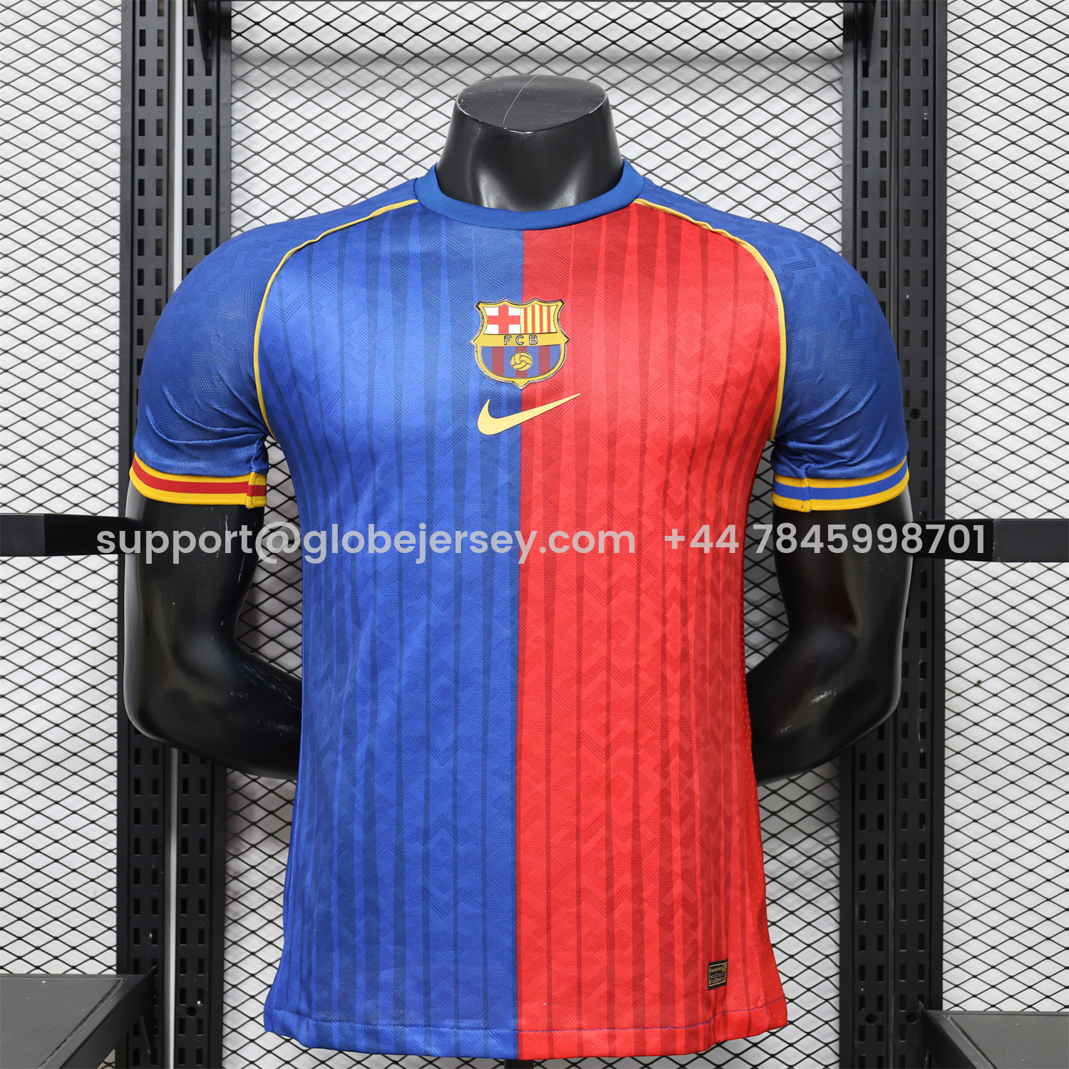 GlobeJersey-Barcelona 26-27 Red Blue Retro Style Casual Jersey - Player Version