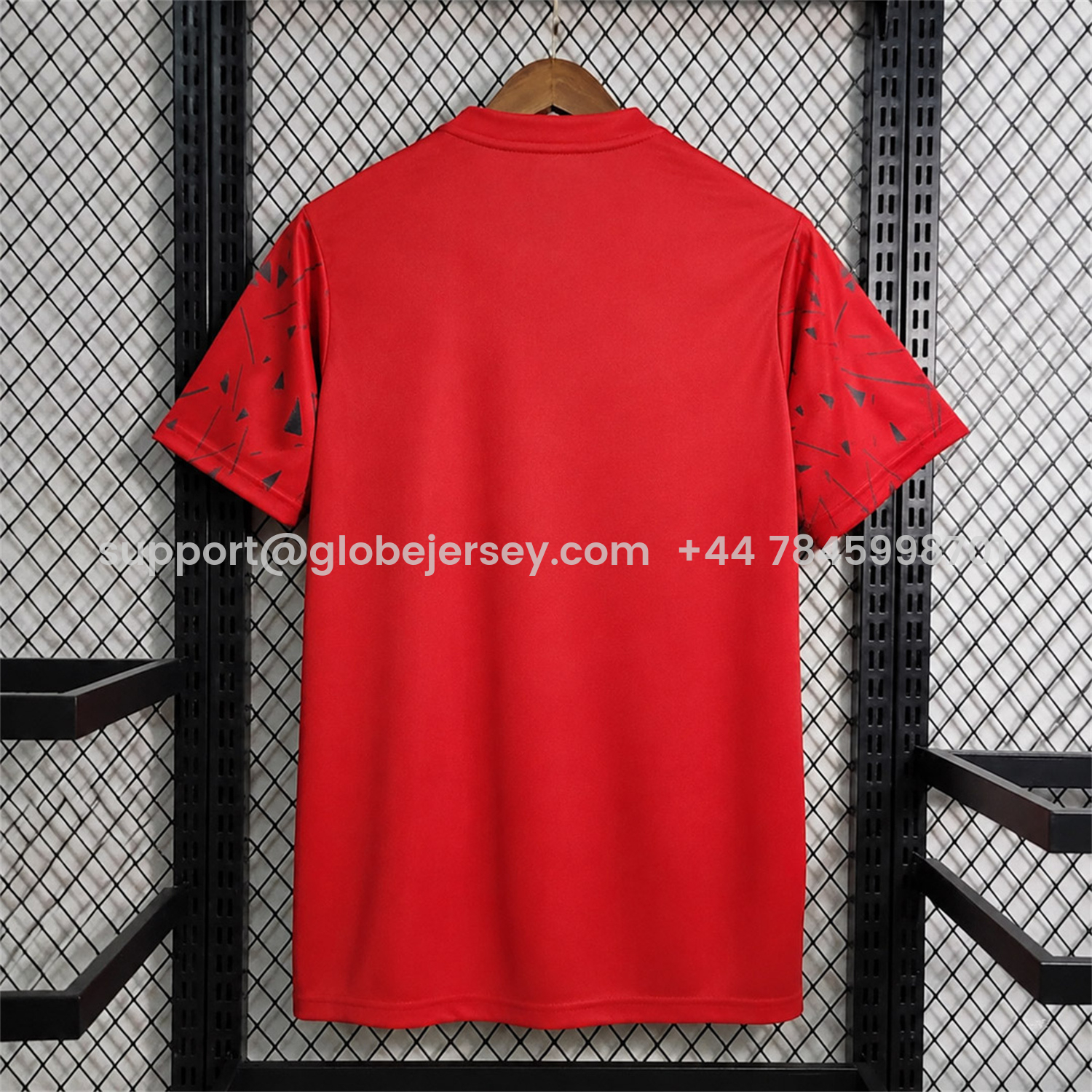 GlobeJersey-Mexico 2026 Red With Black Pattern Special Jersey - Fans Version